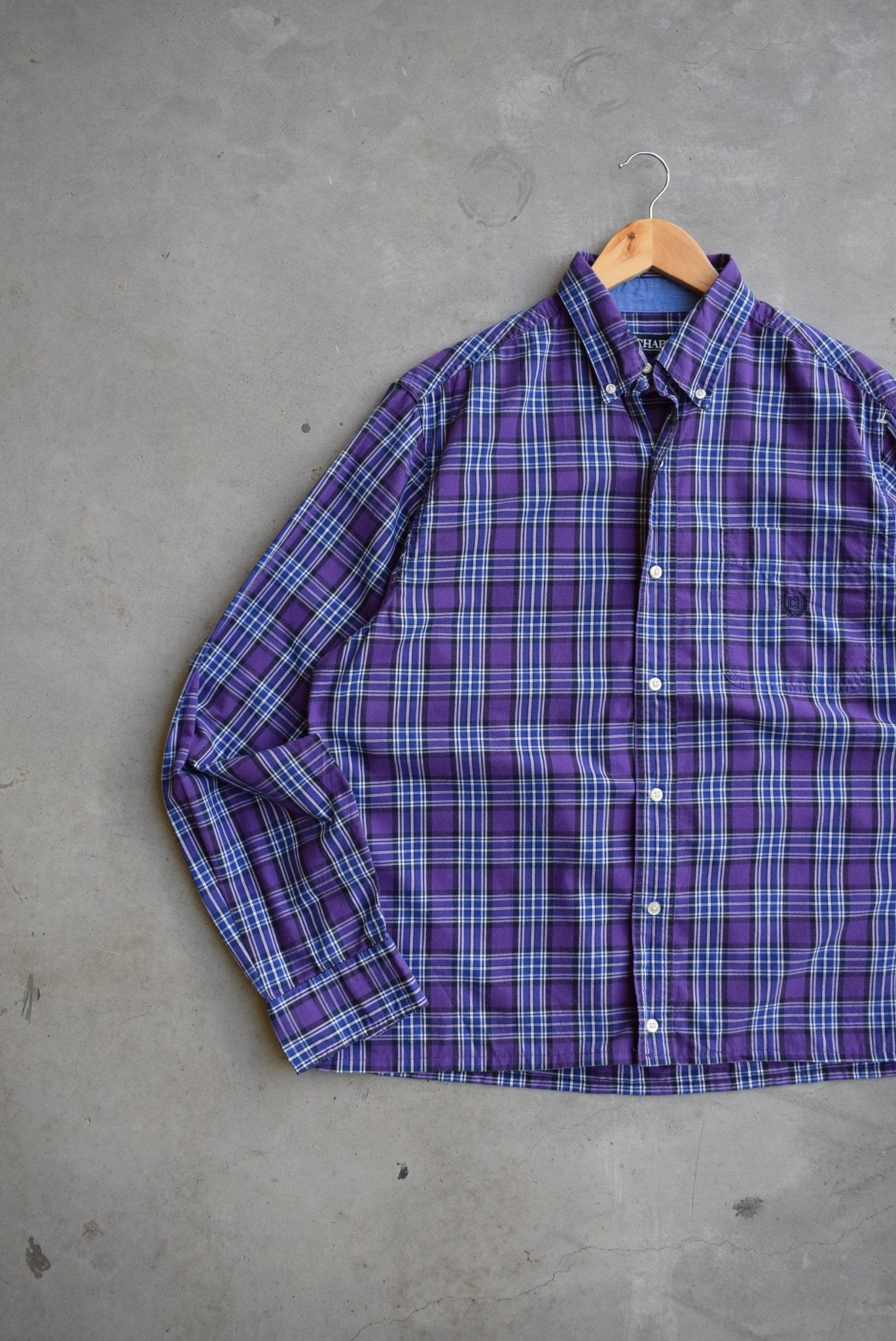 Chaps Ralph Lauren Cropped Long Sleeve Button Up — 2000s (L) - Retrospective Store
