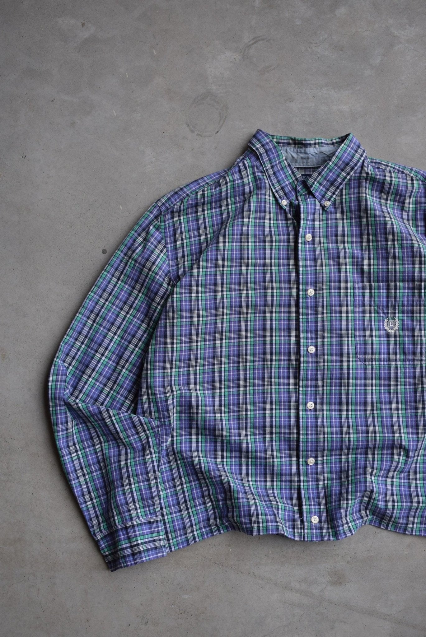 Chaps Ralph Lauren Cropped Long Sleeve Button Up — 2000s (L) - Retrospective Store