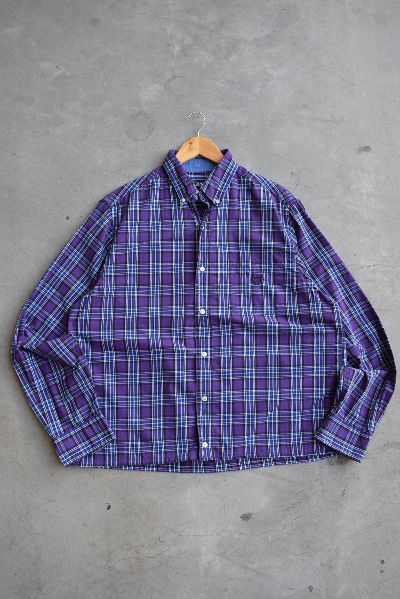 Chaps Ralph Lauren Cropped Long Sleeve Button Up — 2000s (L) - Retrospective Store