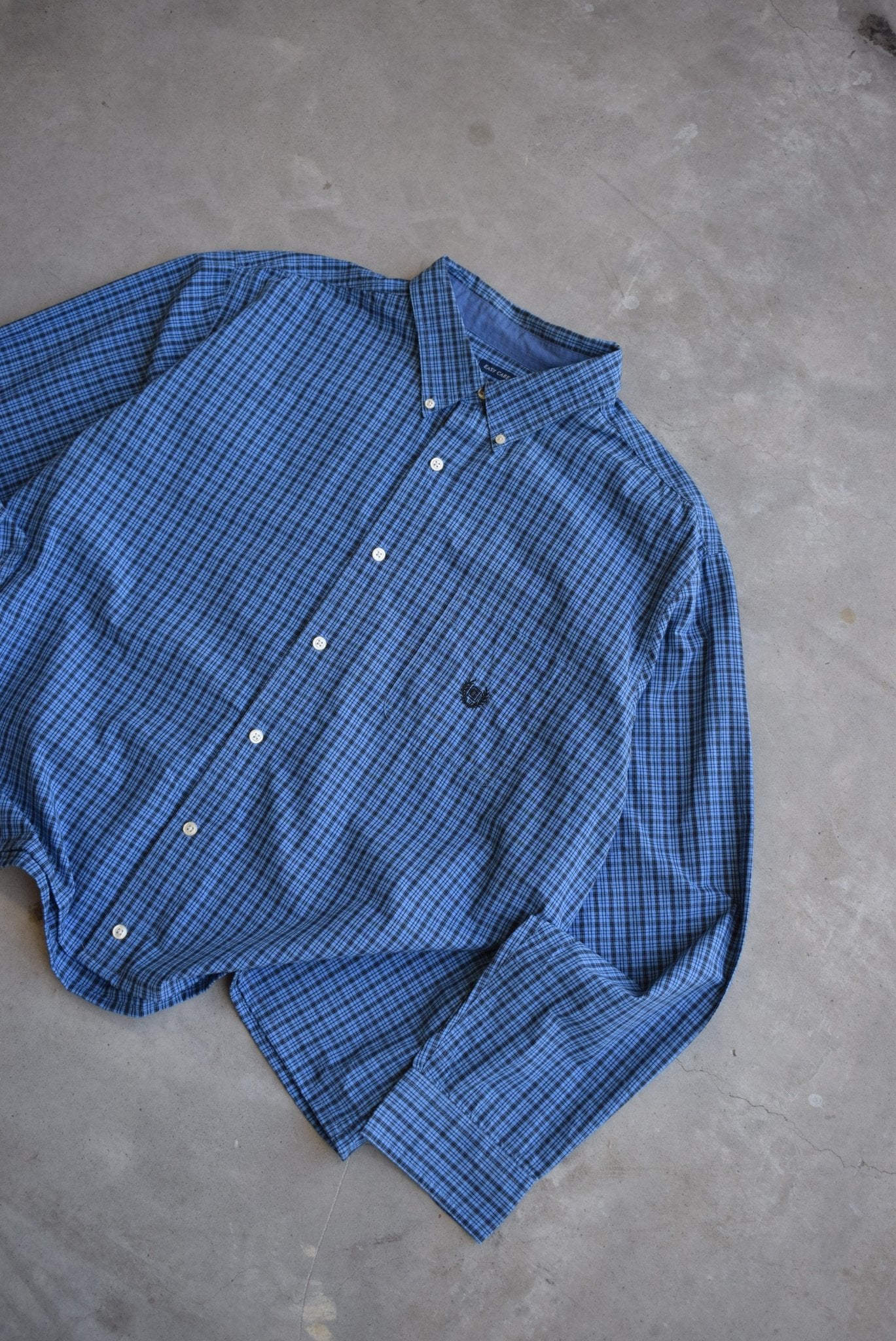 Chaps Ralph Lauren Cropped Long Sleeve Button Up — 2000s (L/XL) - Retrospective Store