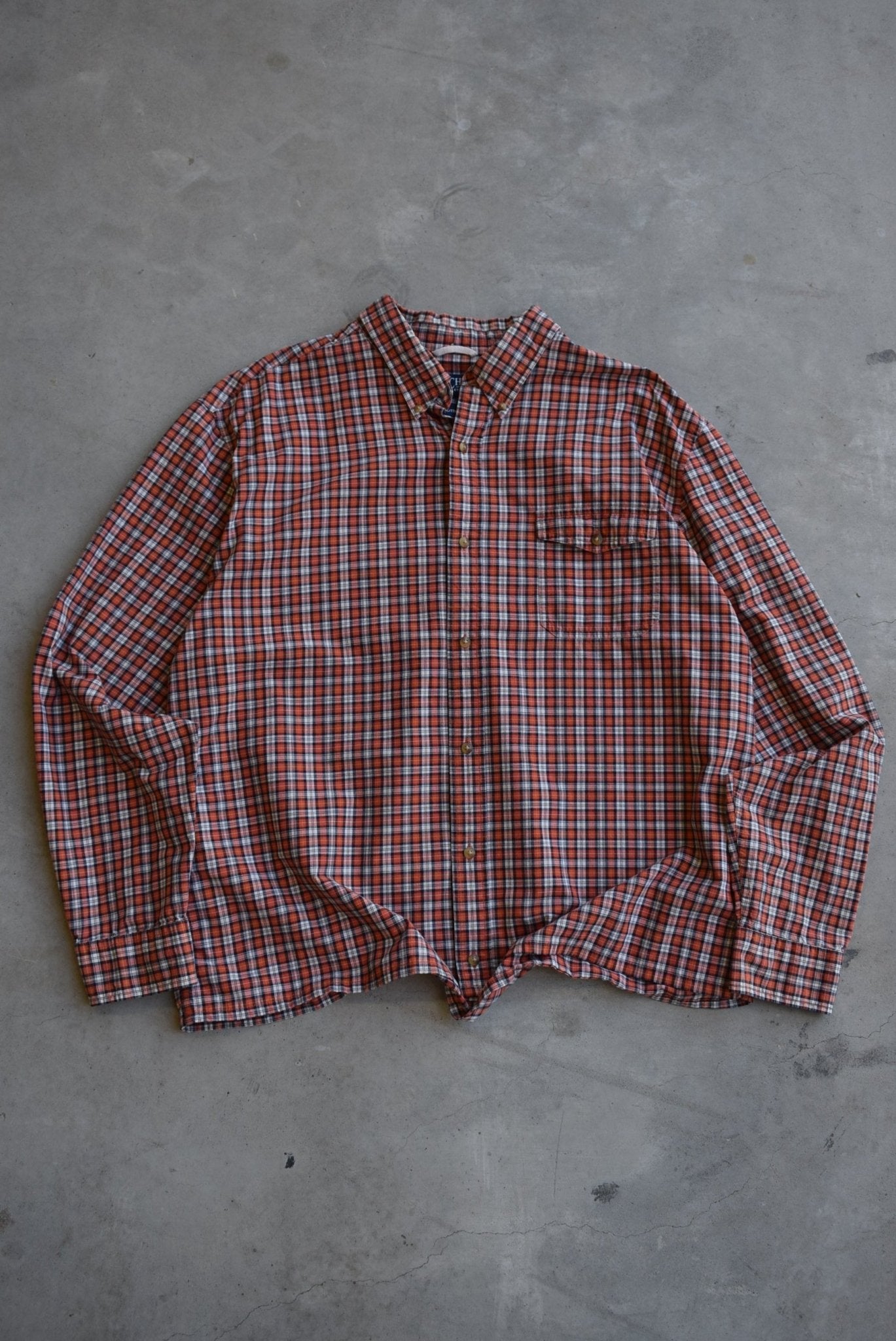 Chaps Ralph Lauren Cropped Long Sleeve Button Up — 2000s (L/XL) - Retrospective Store