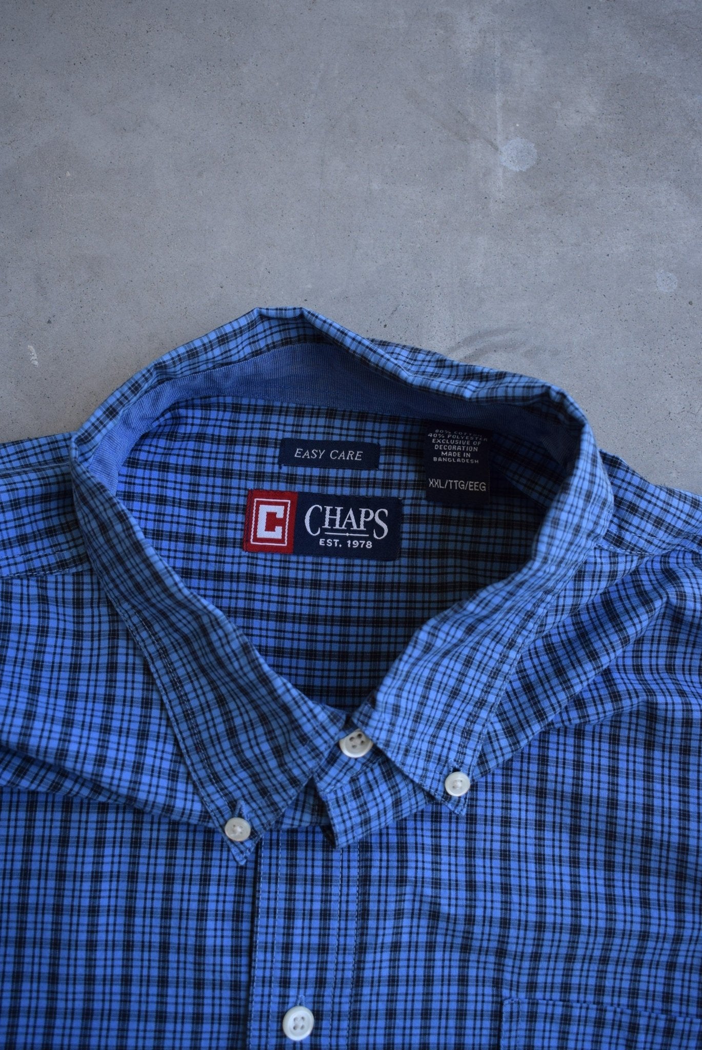 Chaps Ralph Lauren Cropped Long Sleeve Button Up — 2000s (L/XL) - Retrospective Store