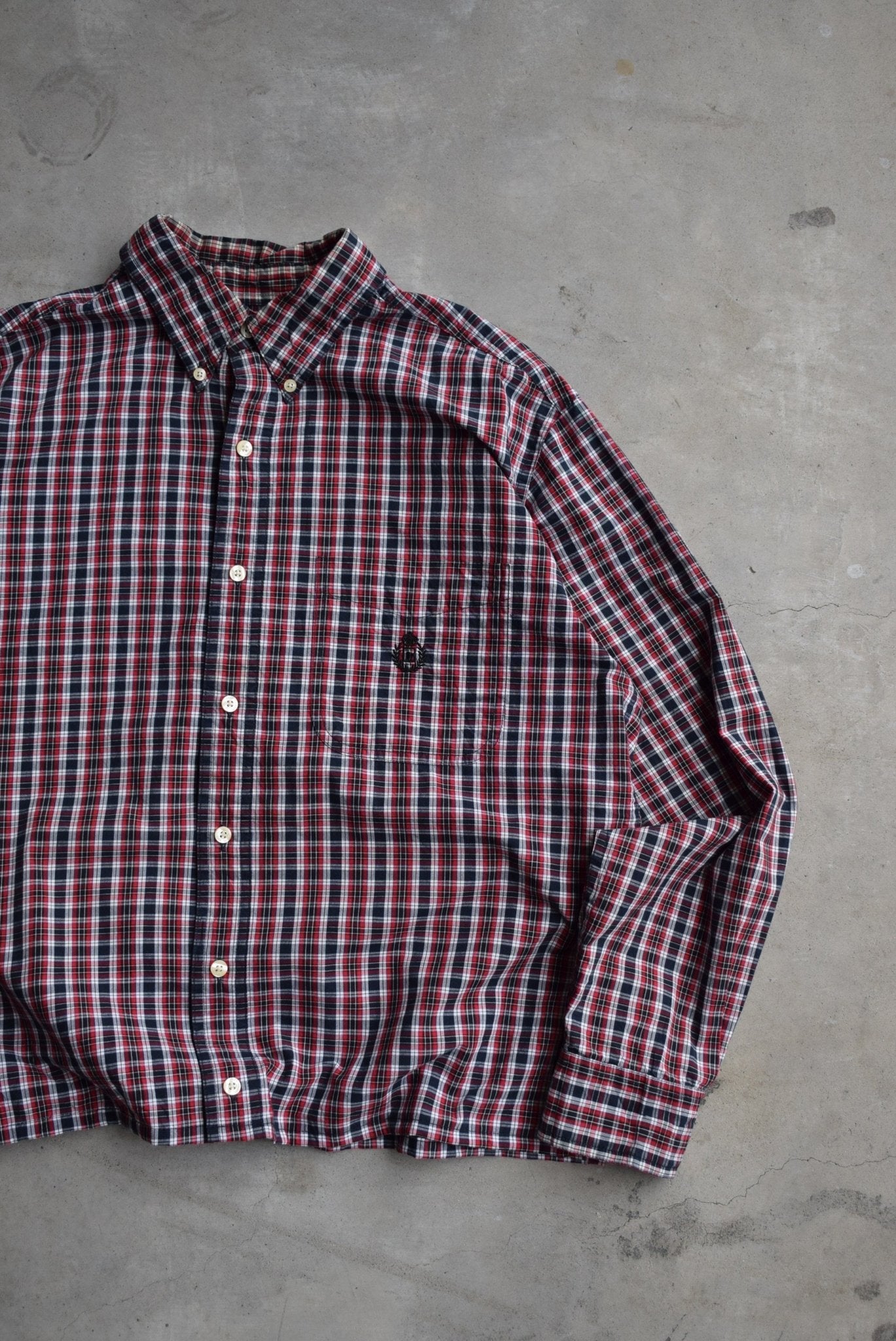 Chaps Ralph Lauren Cropped Long Sleeve Button Up — 2000s (M) - Retrospective Store