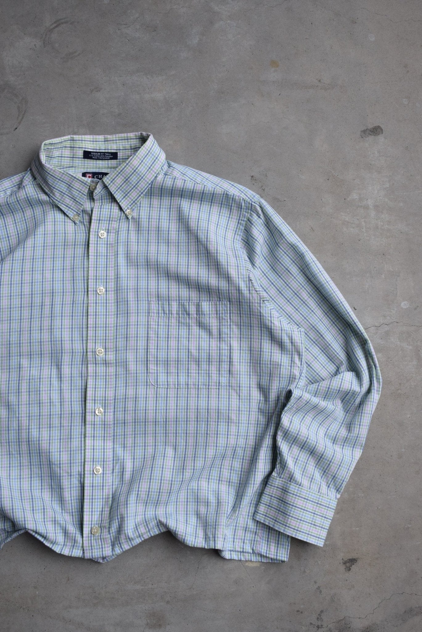 Chaps Ralph Lauren Cropped Long Sleeve Button Up — 2000s (M) - Retrospective Store