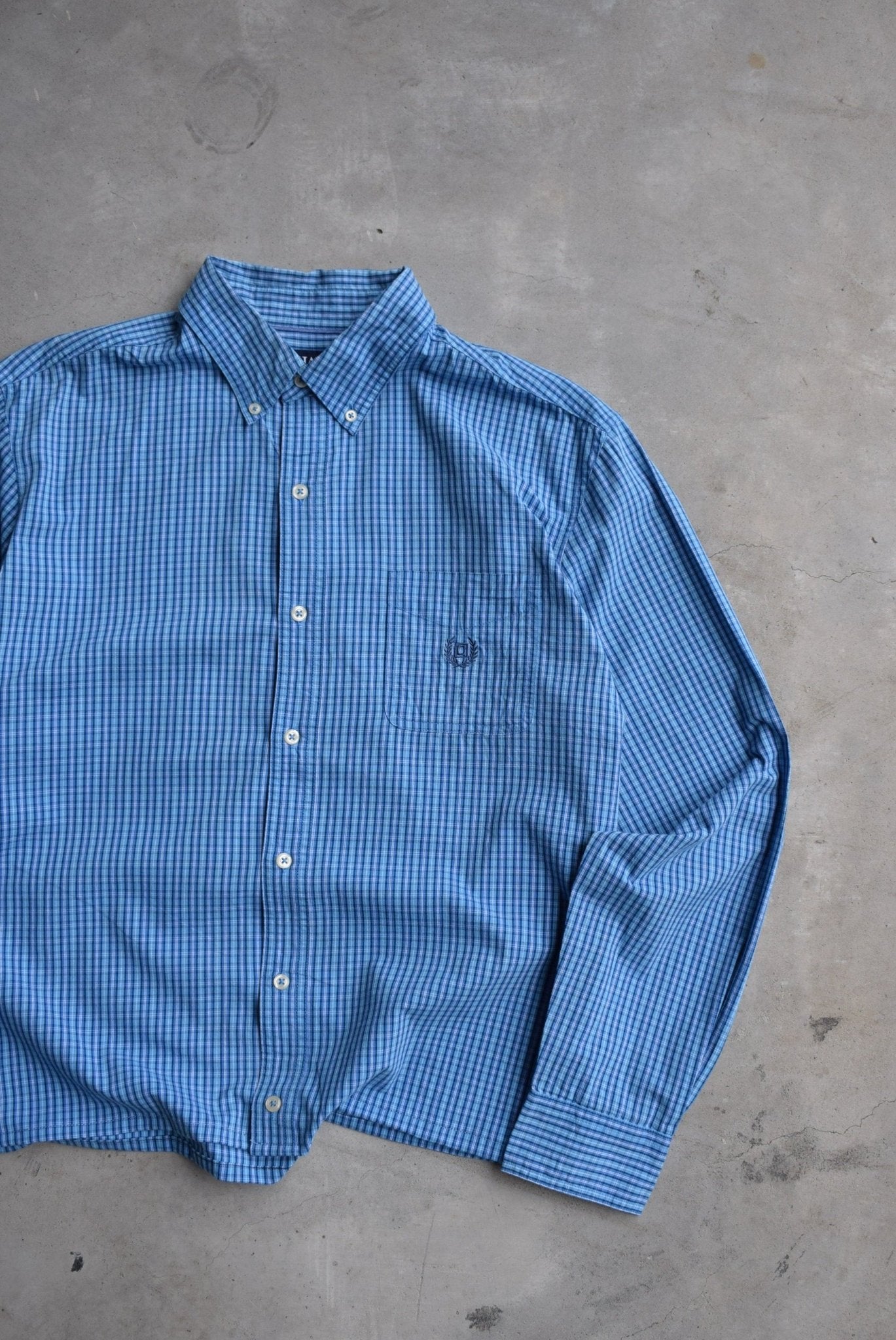 Chaps Ralph Lauren Cropped Long Sleeve Button Up — 2000s (M) - Retrospective Store