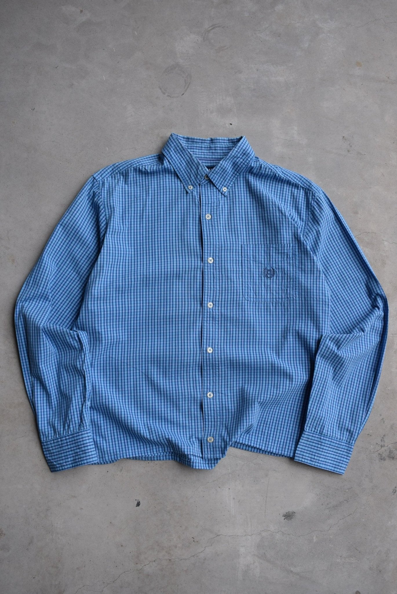 Chaps Ralph Lauren Cropped Long Sleeve Button Up — 2000s (M) - Retrospective Store