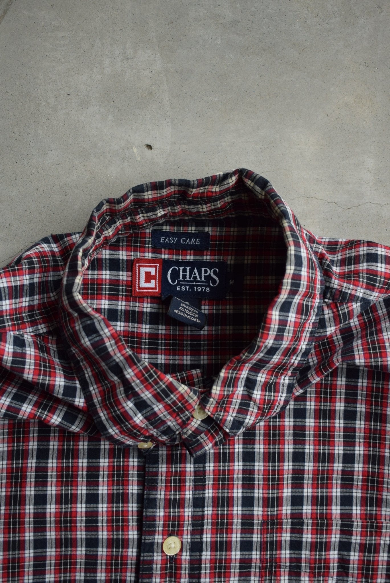 Chaps Ralph Lauren Cropped Long Sleeve Button Up — 2000s (M) - Retrospective Store