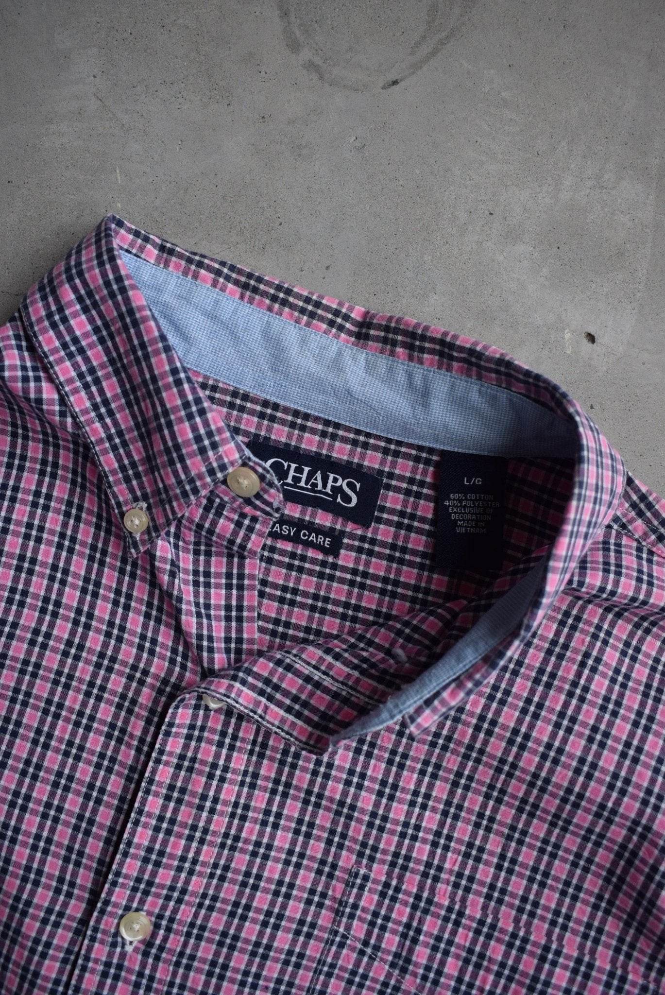 Chaps Ralph Lauren Cropped Long Sleeve Button Up — 2000s (M/L) - Retrospective Store