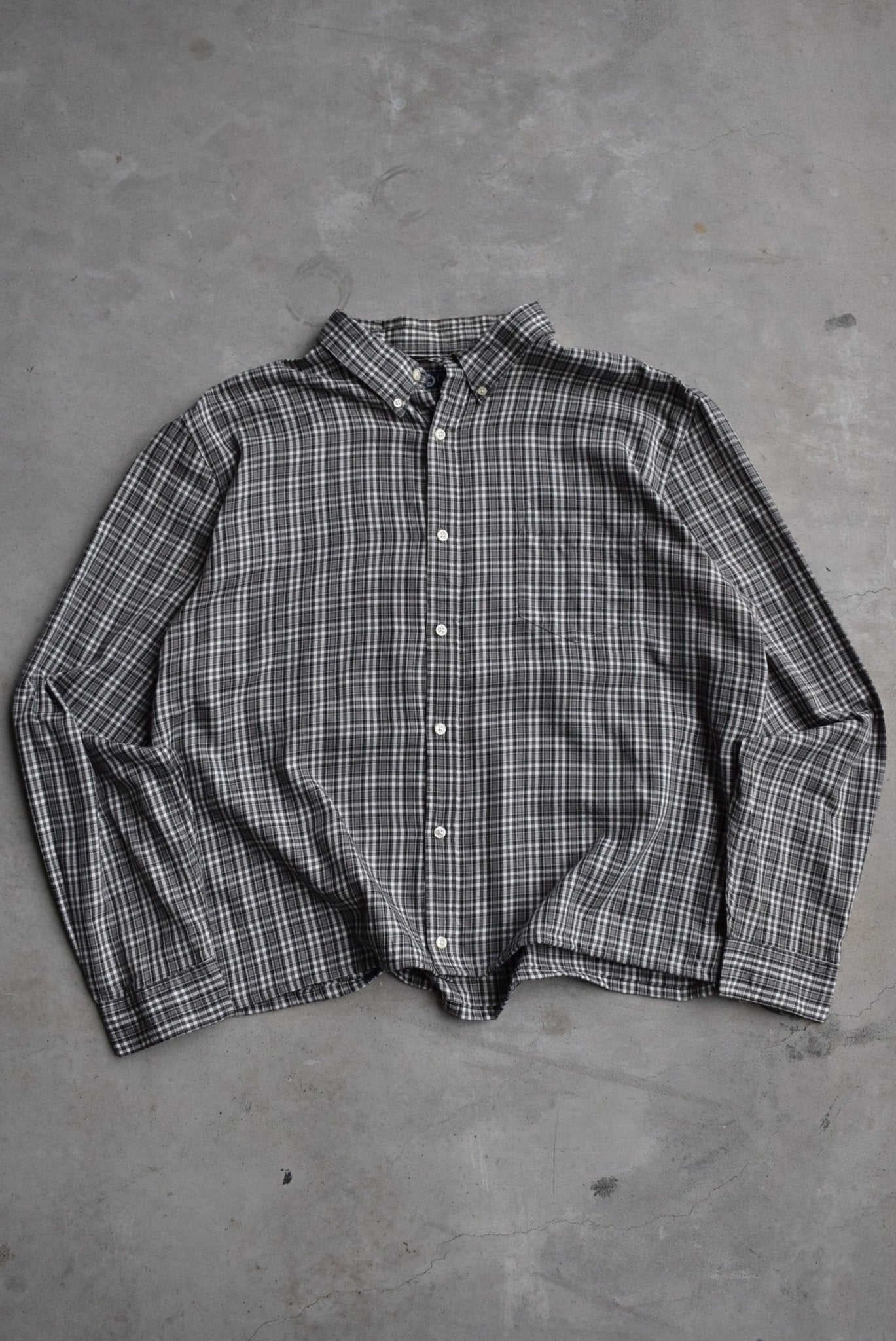 Chaps Ralph Lauren Cropped Long Sleeve Button Up — 2000s (XL) - Retrospective Store