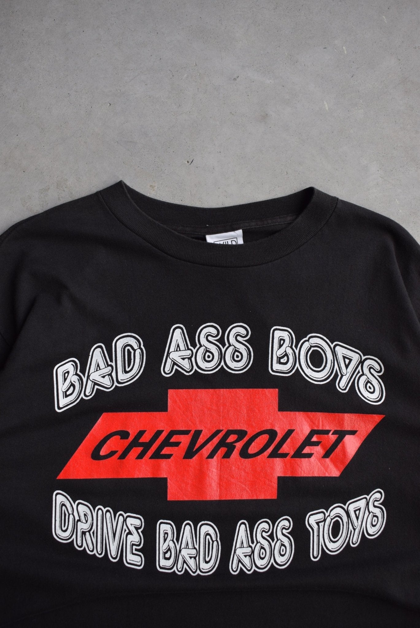 Chevrolet 'Bad Ass' Black Graphic Tee — 1990s (XL) - Retrospective Store