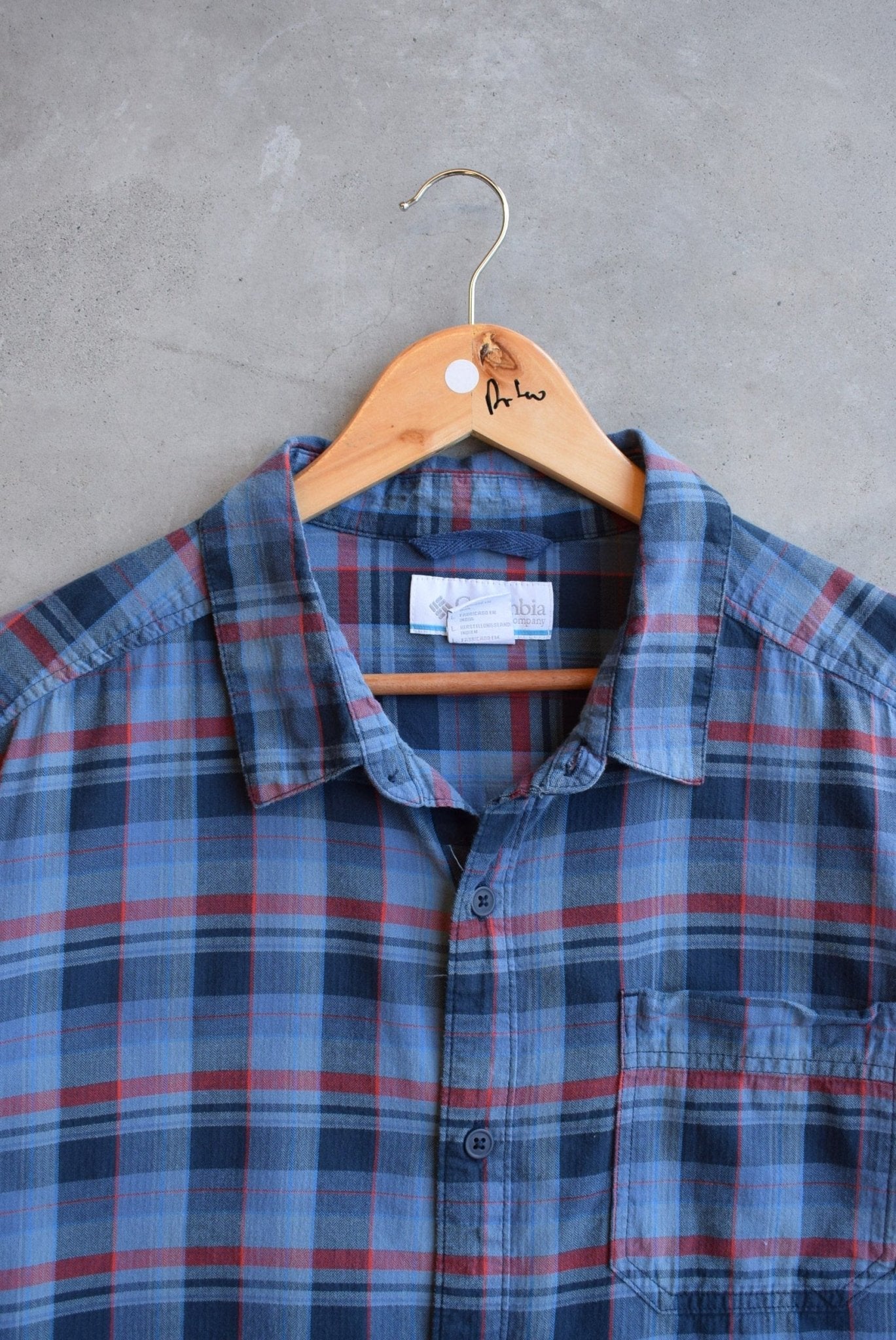 Columbia Blue Cropped Button Up — 2000s (M/L) - Retrospective Store