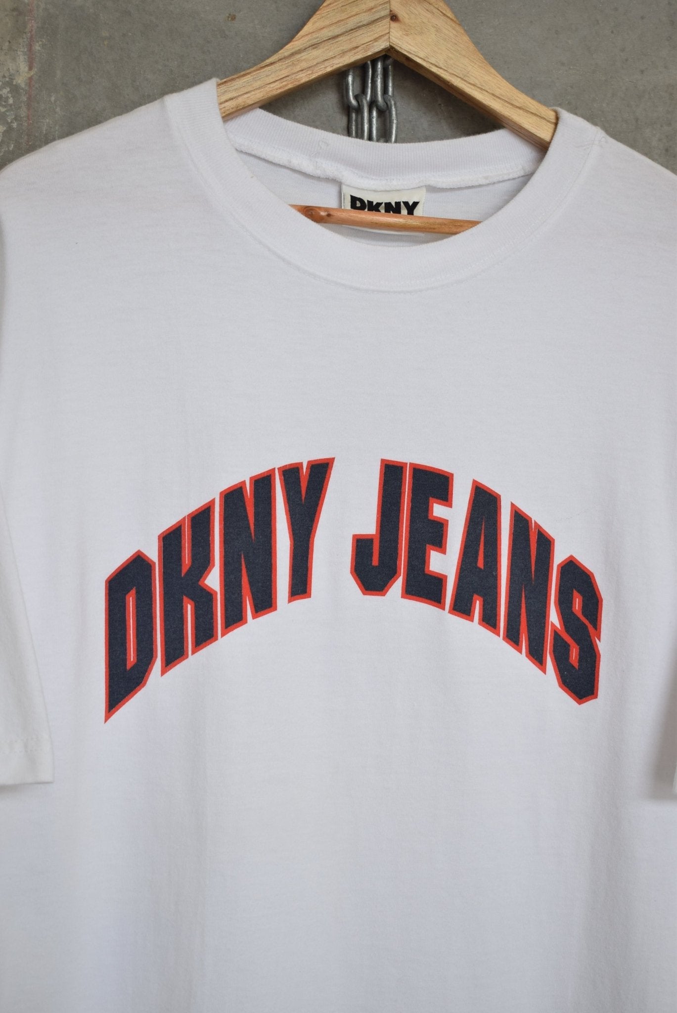 DKNY Jeans Spellout Tee — 2000s (L) - Retrospective Store