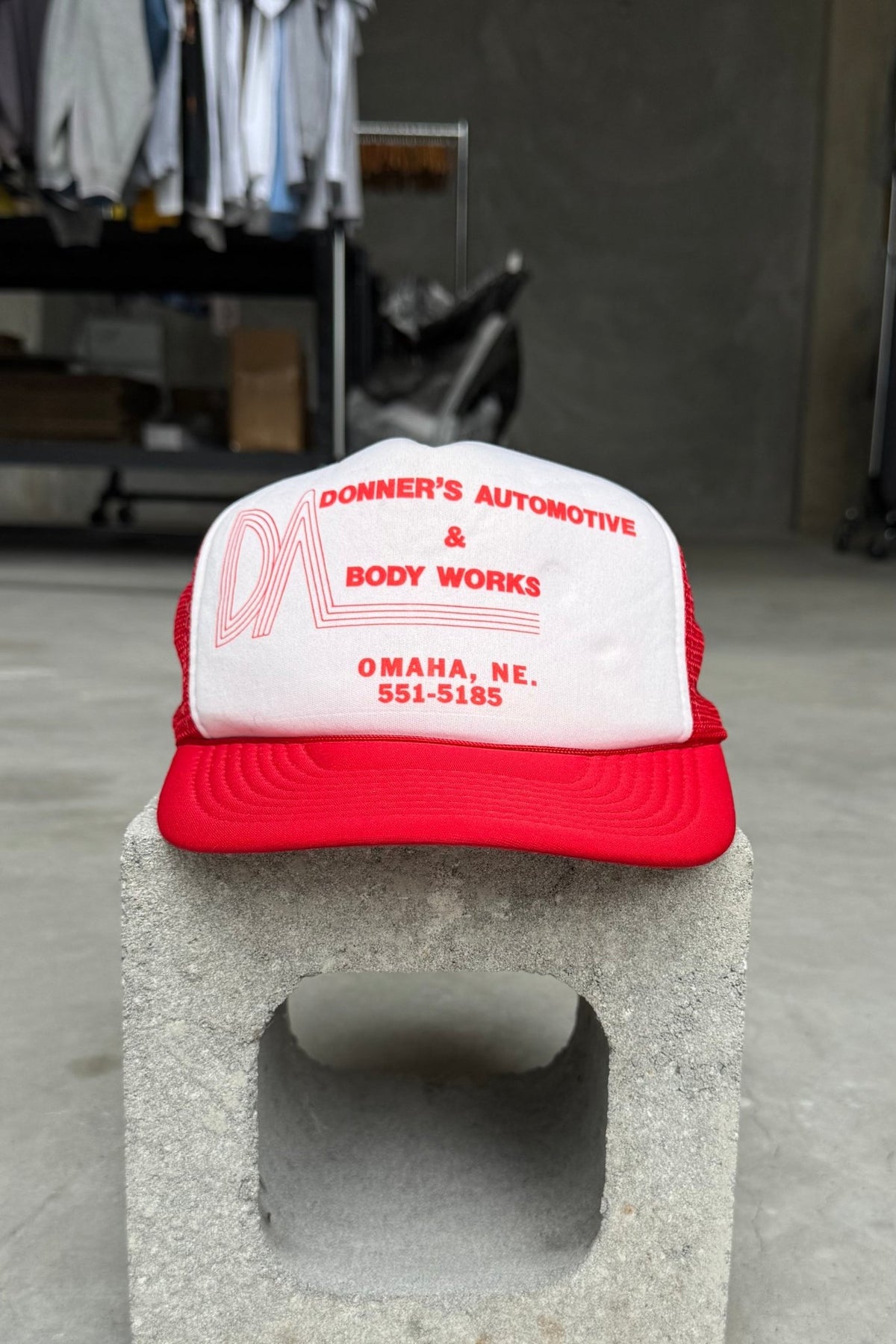Donner's Auto & Bodyworks Red & White Hat — 1990s - Retrospective Store