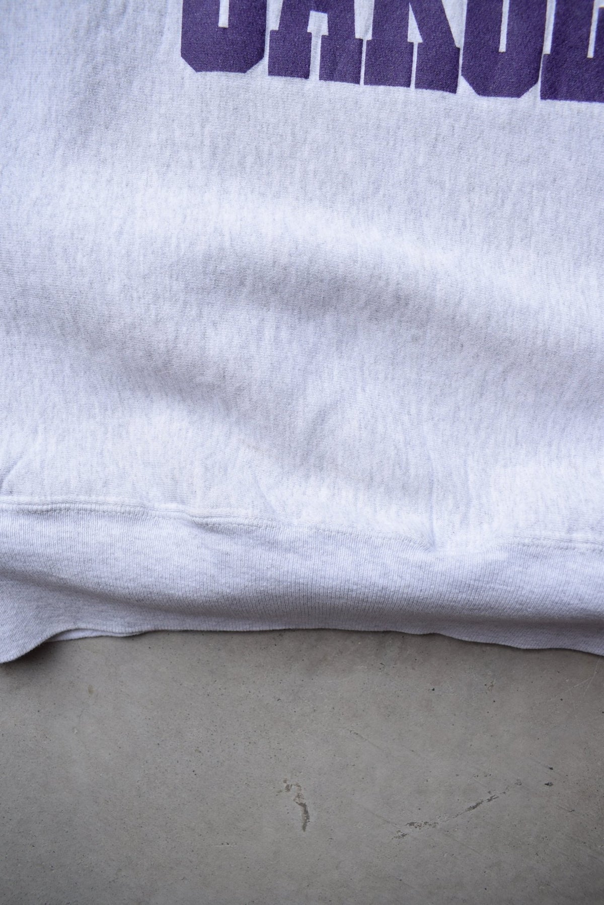 East Carolina University Grey Spellout Crewneck — 1990s (L) - Retrospective Store