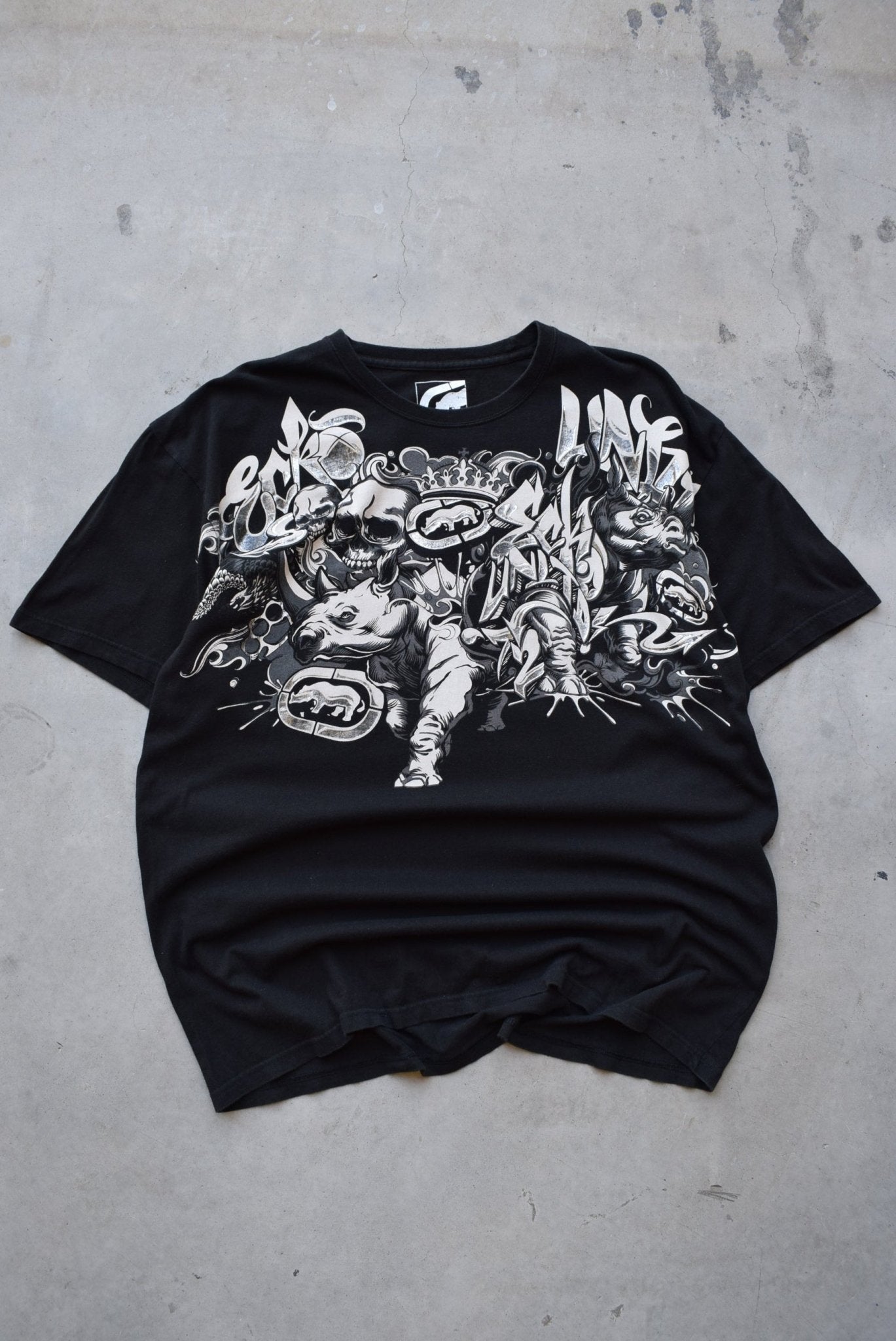 Ecko Black Graphic Tee — 2000s (XXL) - Retrospective Store