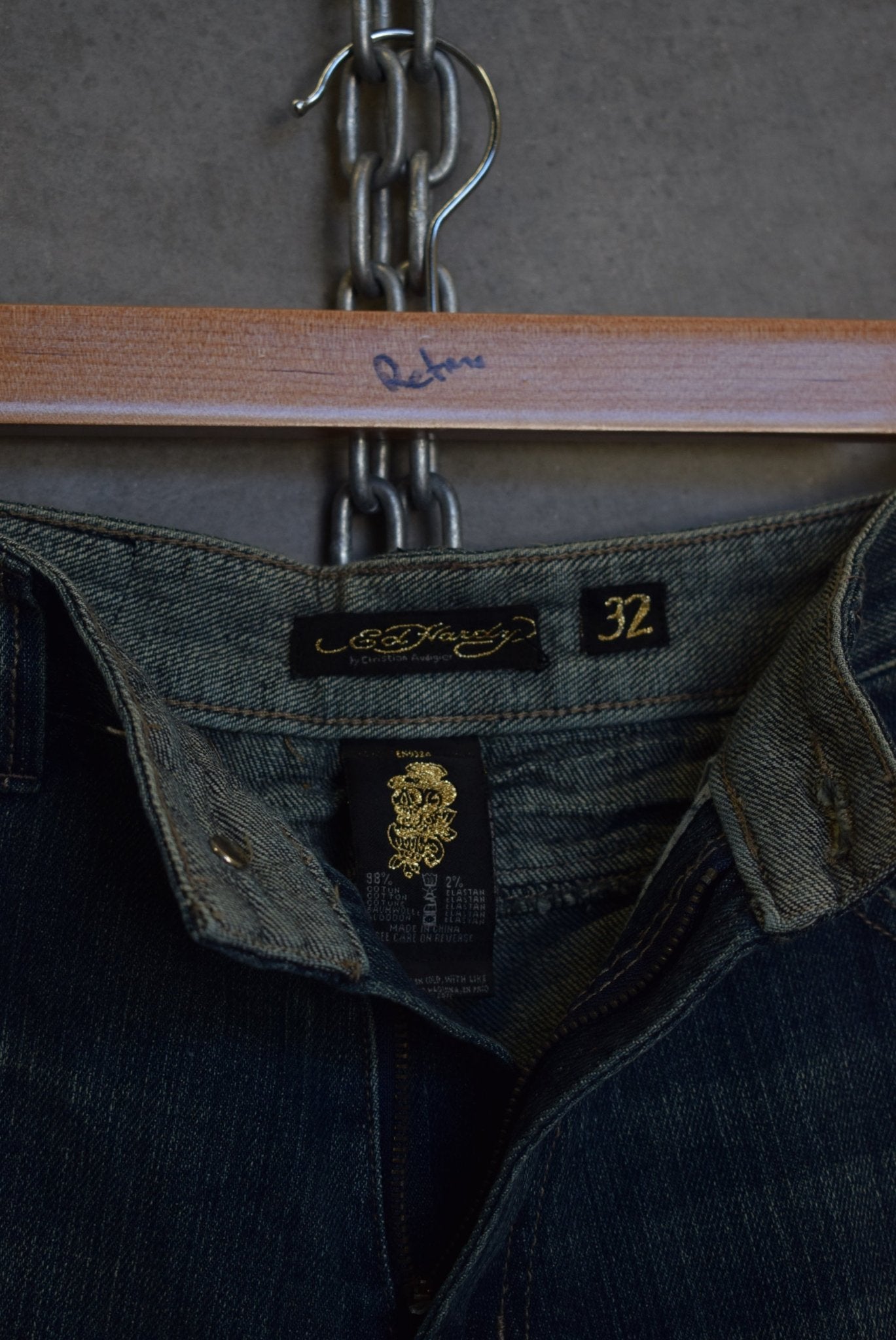 Ed Hardy Embroidered Shorts — 2000s (32) - Retrospective Store