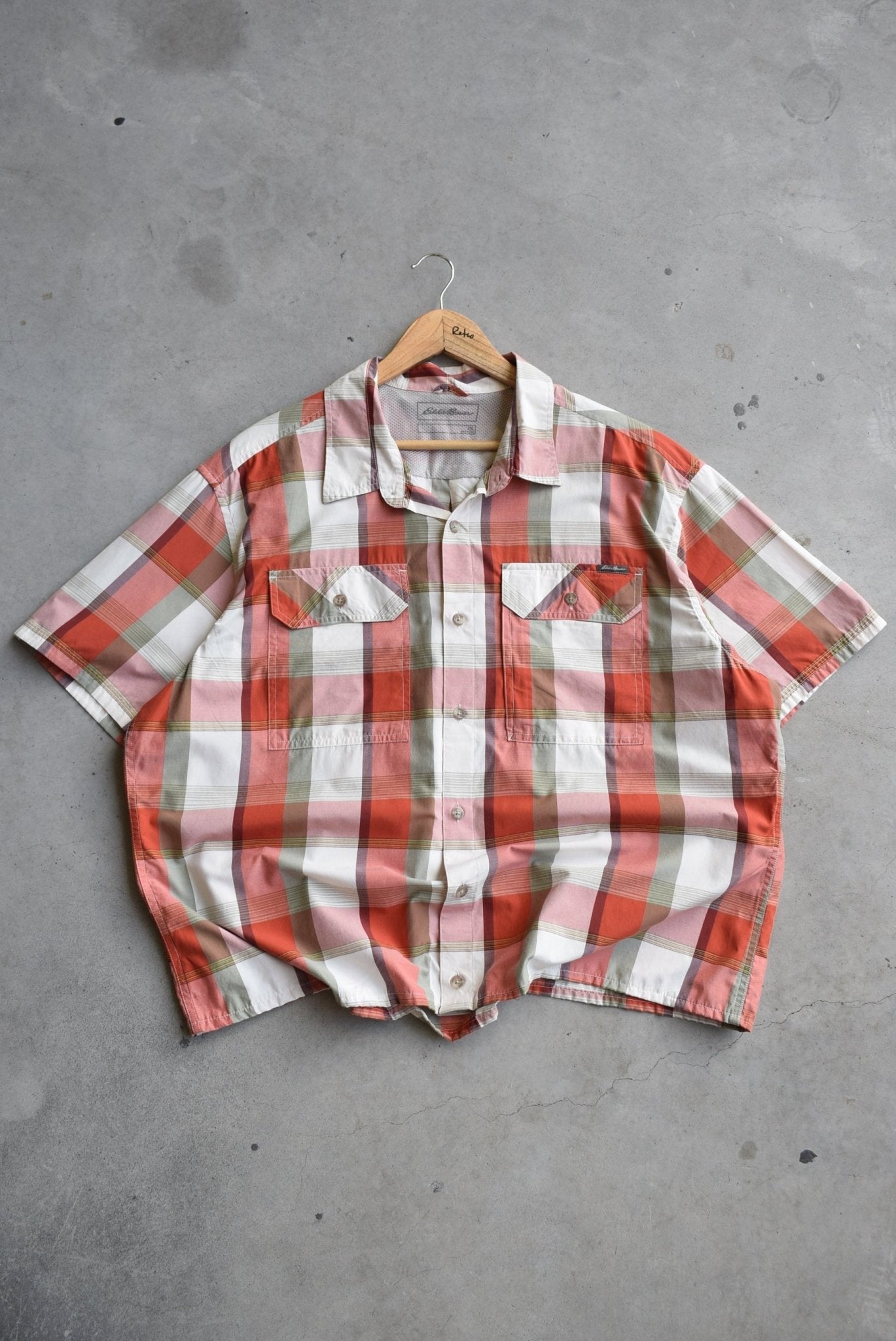 Eddie Bauer Cropped Button Up — 2000s (XL) - Retrospective Store