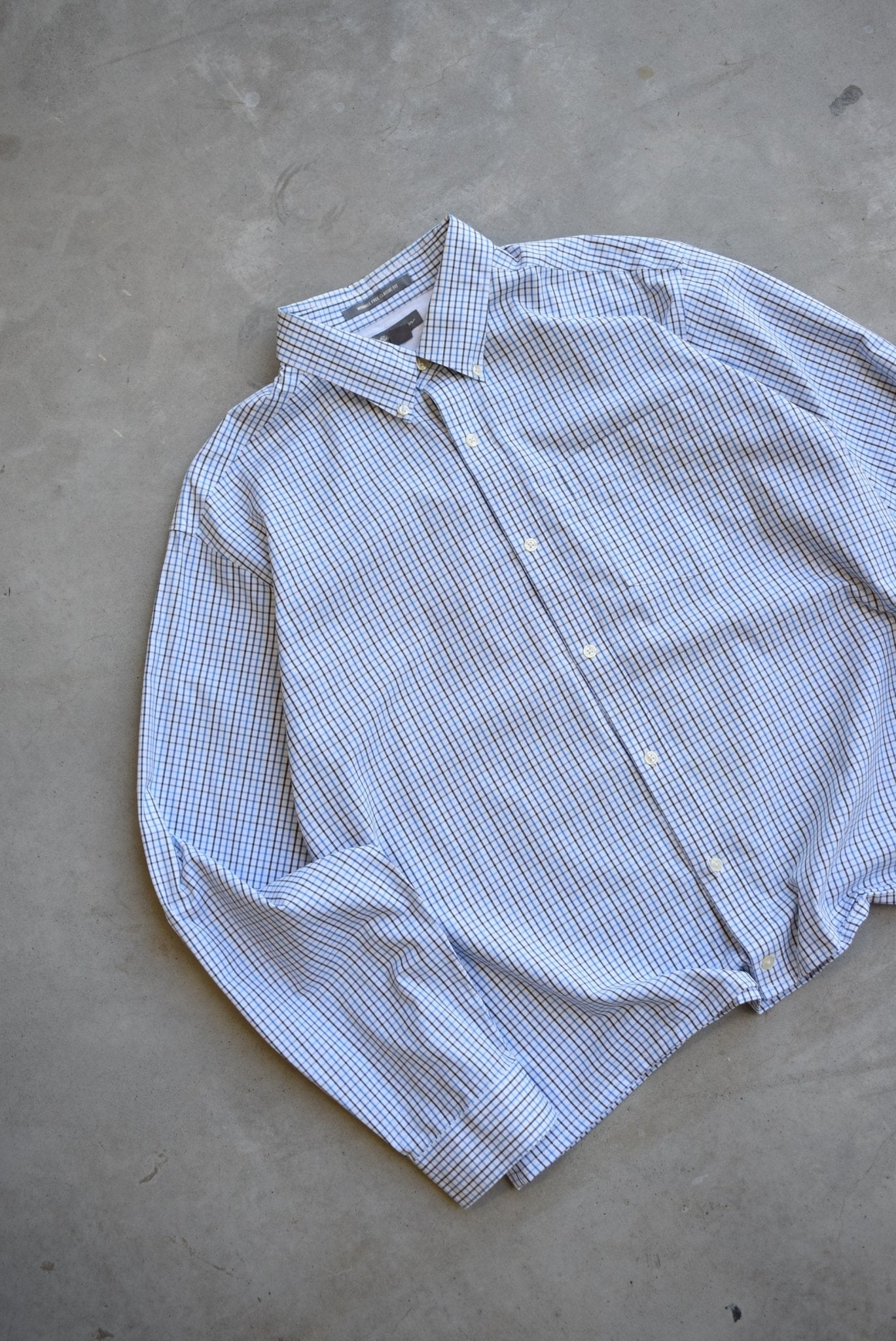 Eddie Bauer Cropped Long Sleeve Button Up — 2000s (L) - Retrospective Store