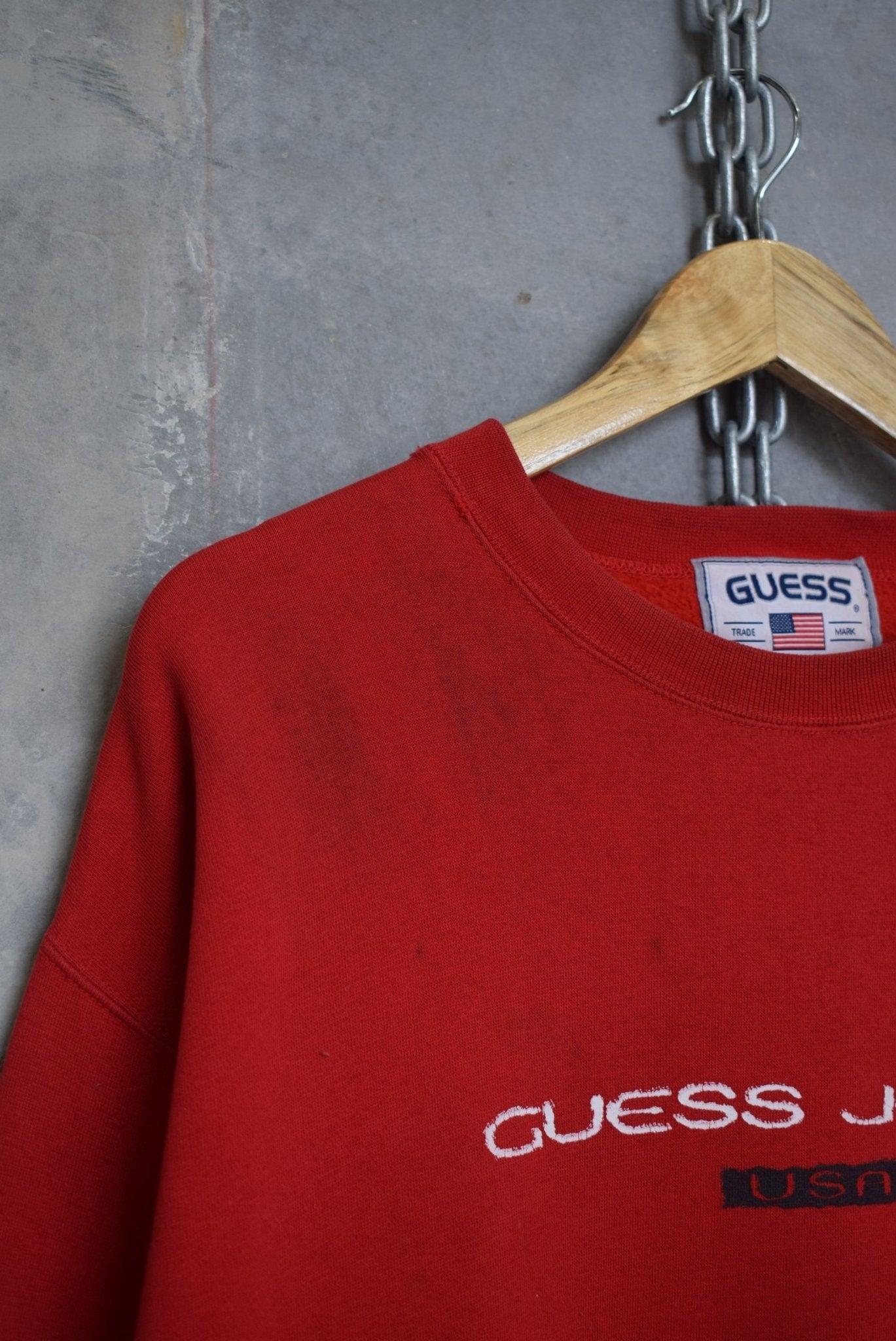 Guess Jeans USA Spellout Crewneck — 1990s (XL) - Retrospective Store