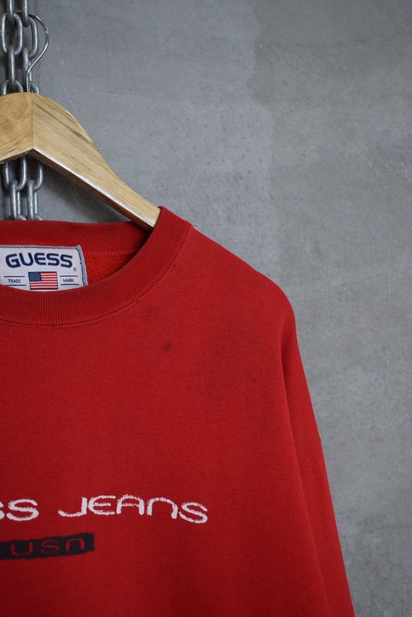 Guess Jeans USA Spellout Crewneck — 1990s (XL) - Retrospective Store
