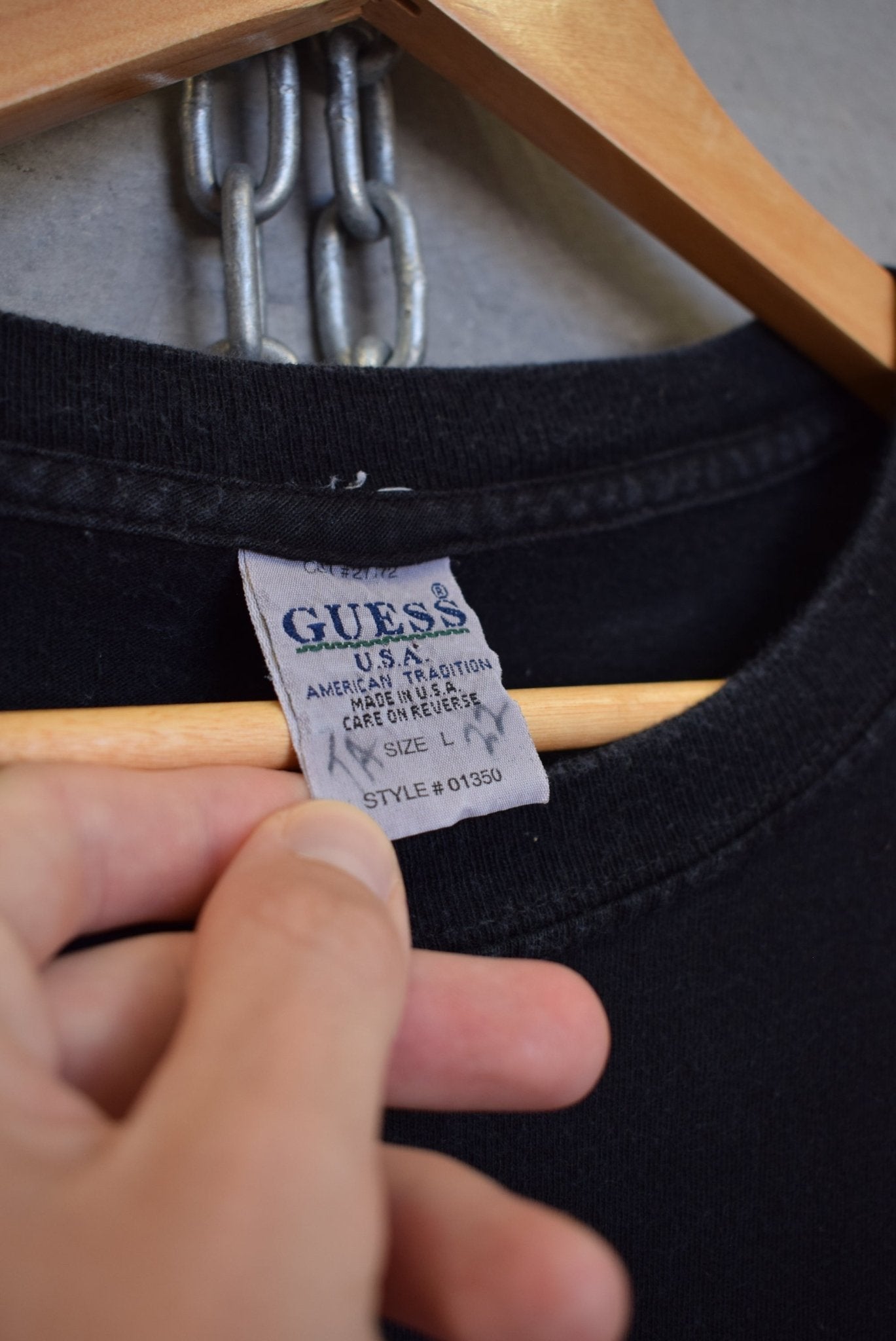 Guess Jeans USA Spellout Tee — 1990s (XL) - Retrospective Store
