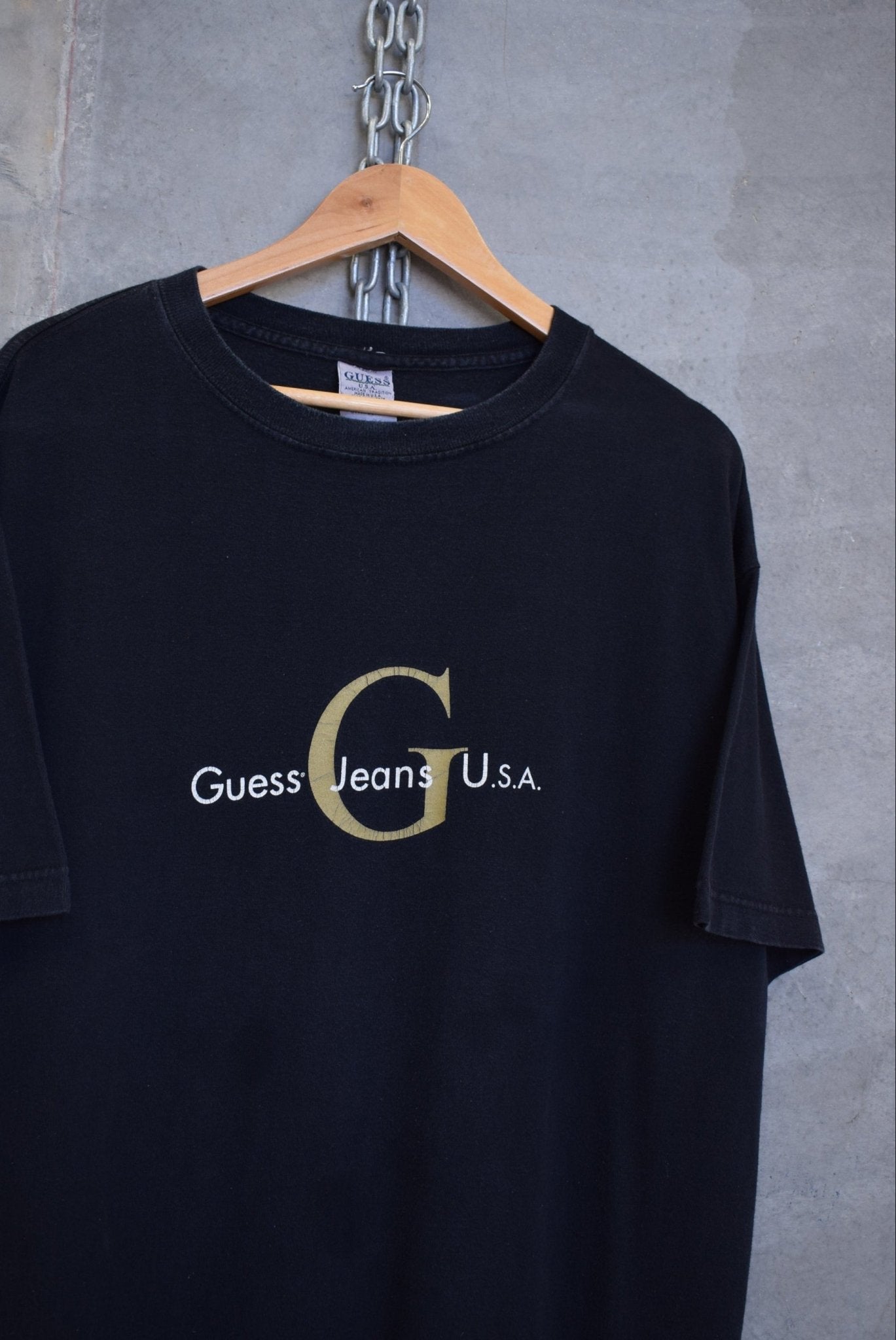 Guess Jeans USA Spellout Tee — 1990s (XL) - Retrospective Store