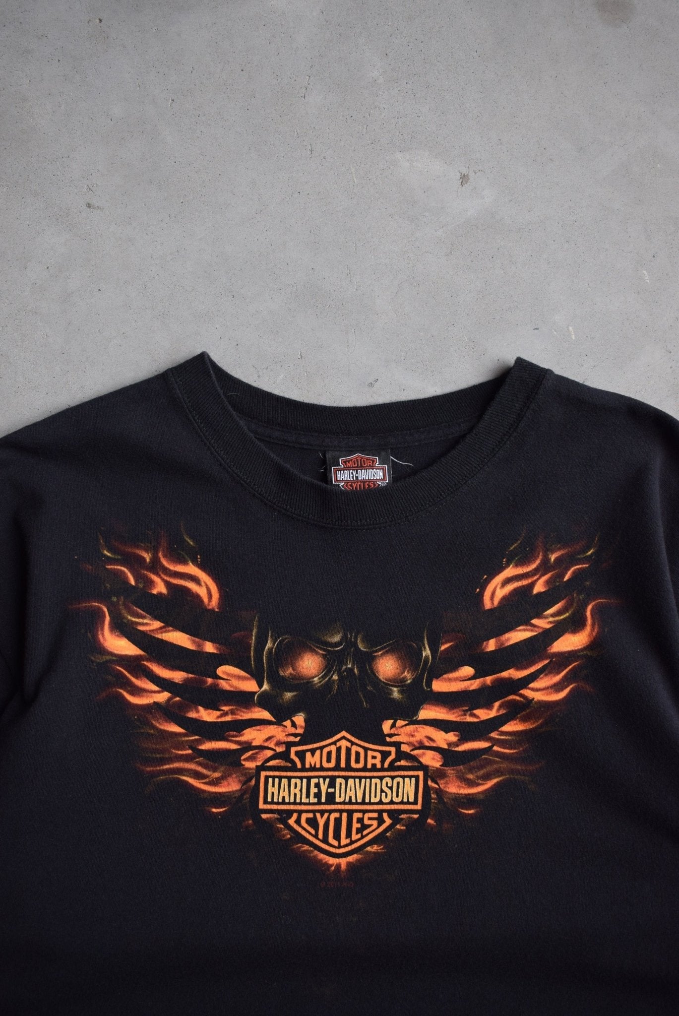 Harley Davidson Motorcycles Black Graphic Tee — 2000s (L) - Retrospective Store