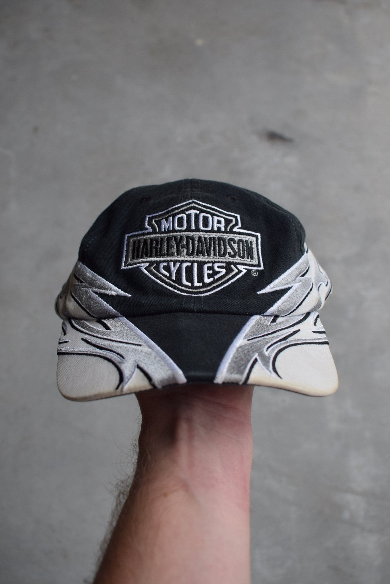 Harley Davidson Motorcycles Embroidered Hat — 1990s - Retrospective Store