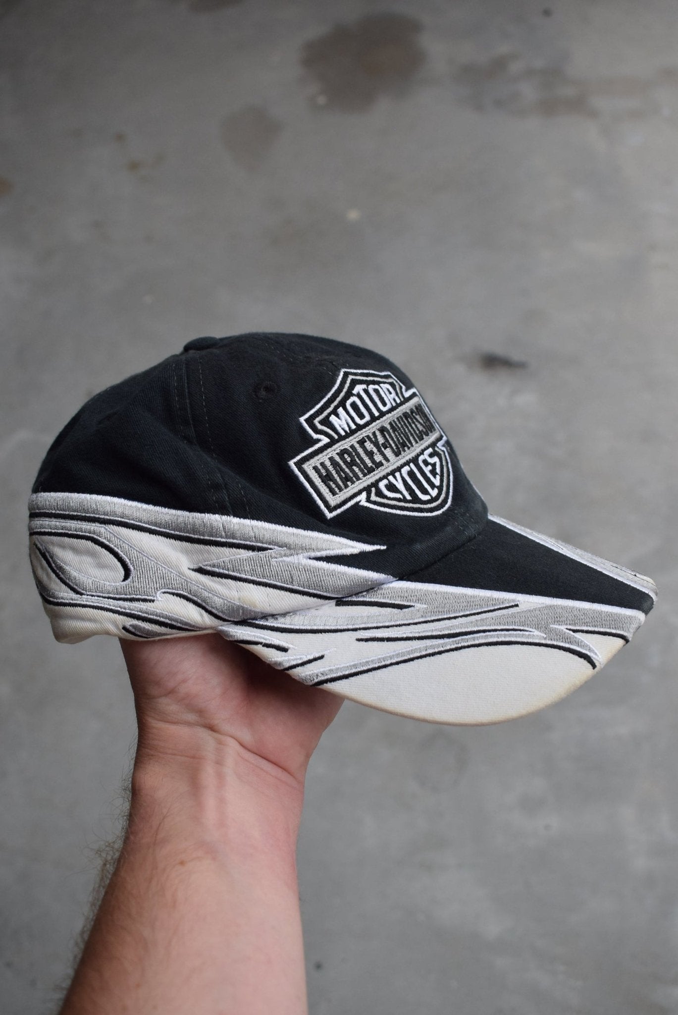 Harley Davidson Motorcycles Embroidered Hat — 1990s - Retrospective Store