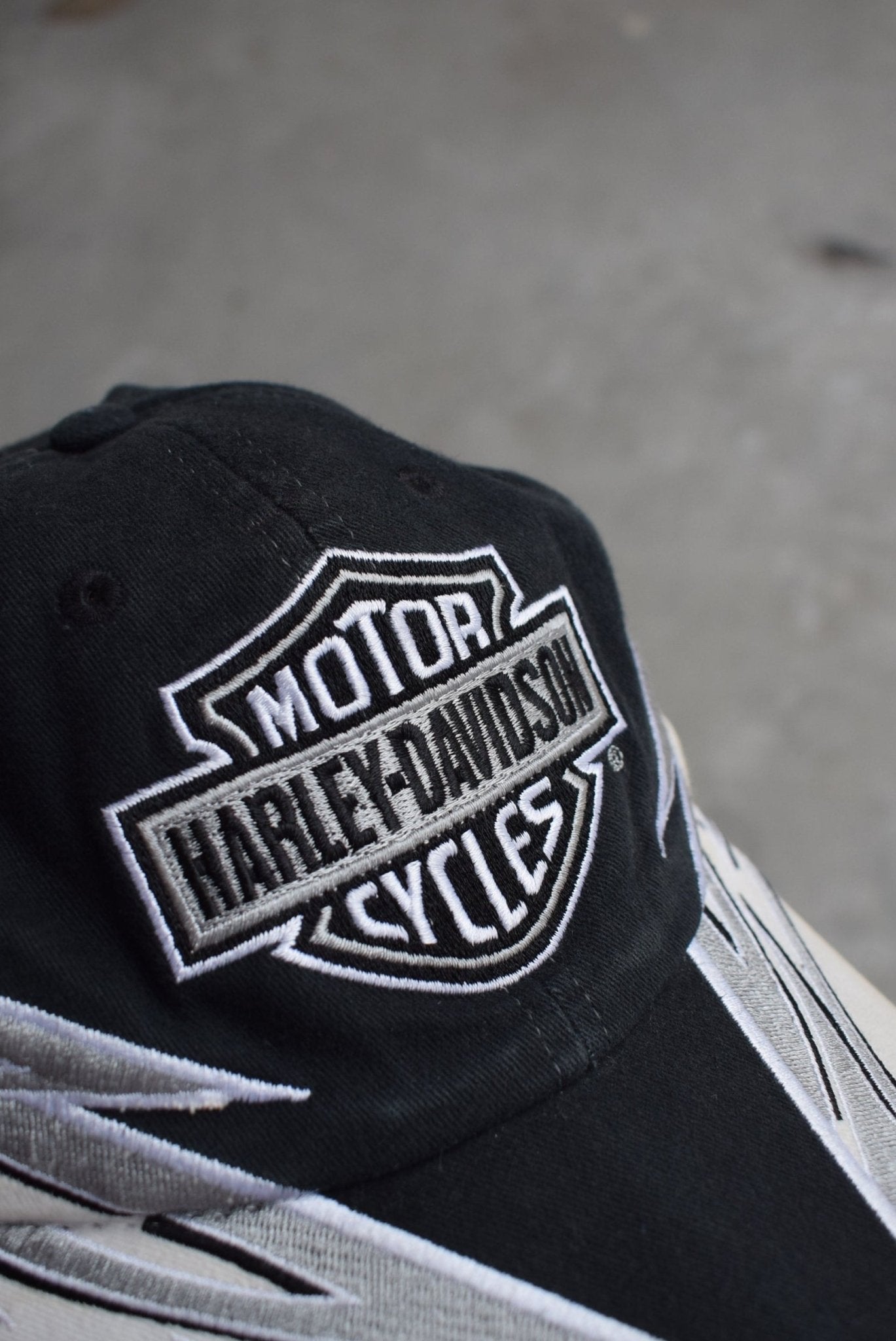 Harley Davidson Motorcycles Embroidered Hat — 1990s - Retrospective Store