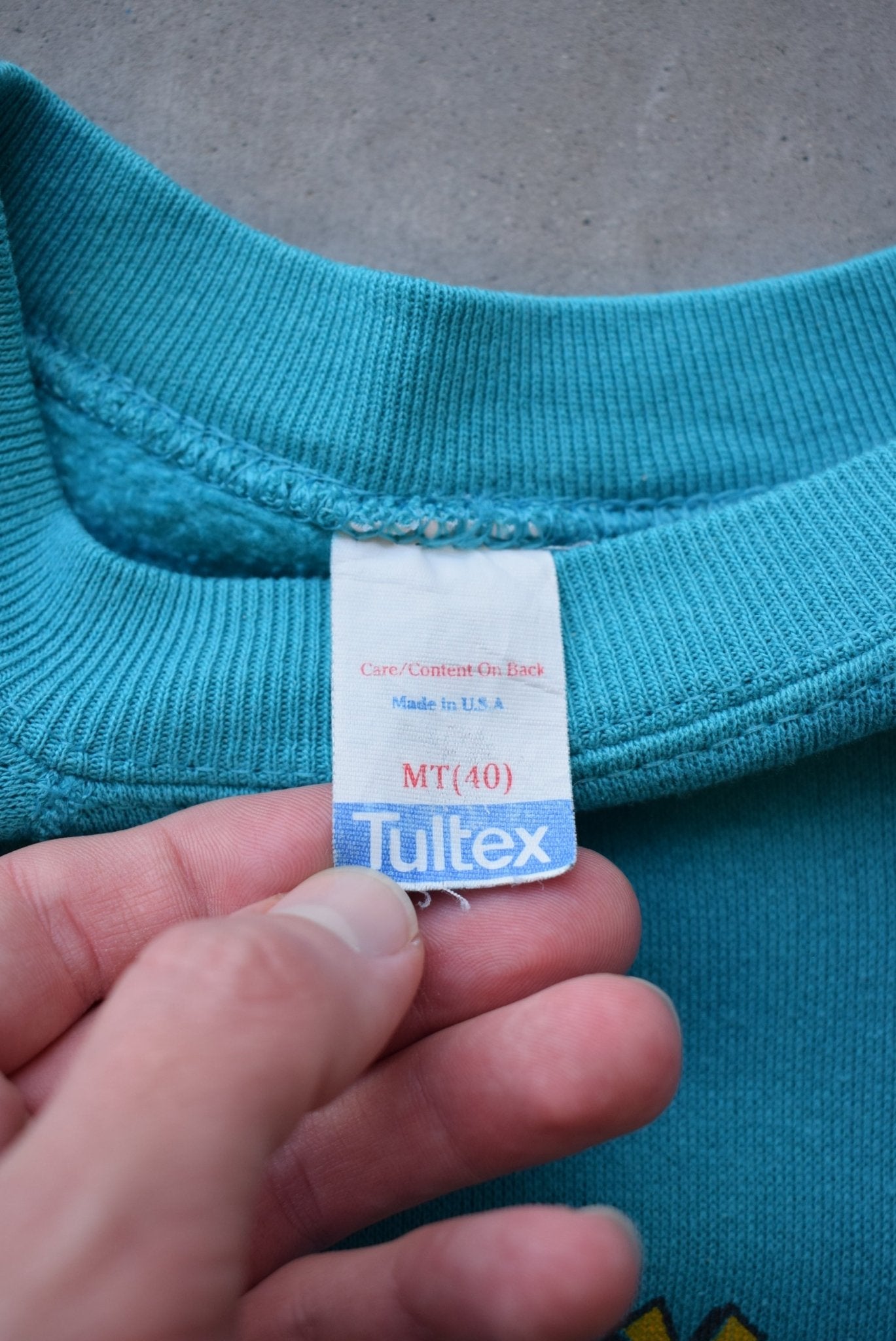 'I Get Sex Almost Every Night' Blue Graphic Crewneck — 1988 (S) - Retrospective Store