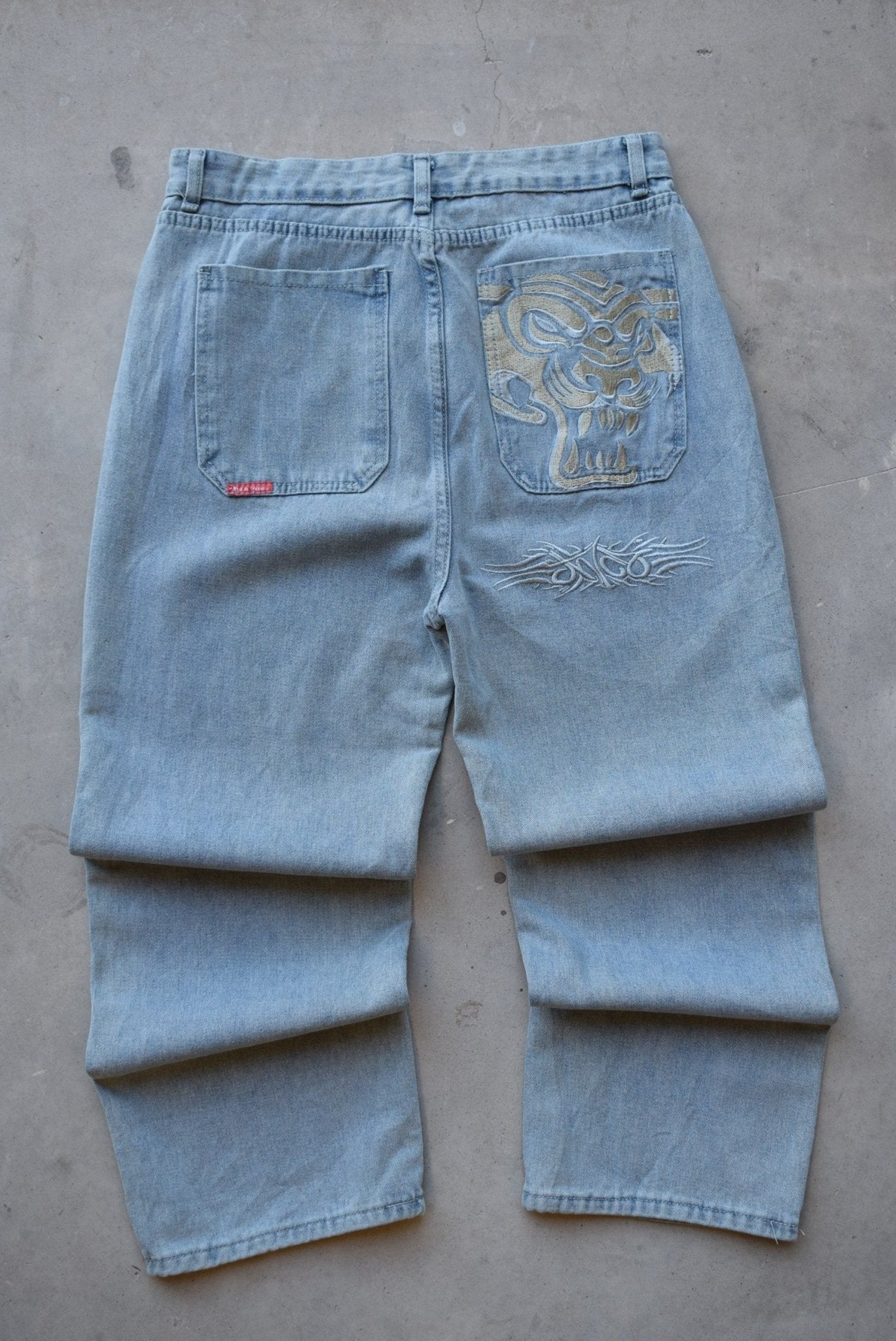 JNCO Jeans Embroidered Denim Pants — 2000s (31) - Retrospective Store