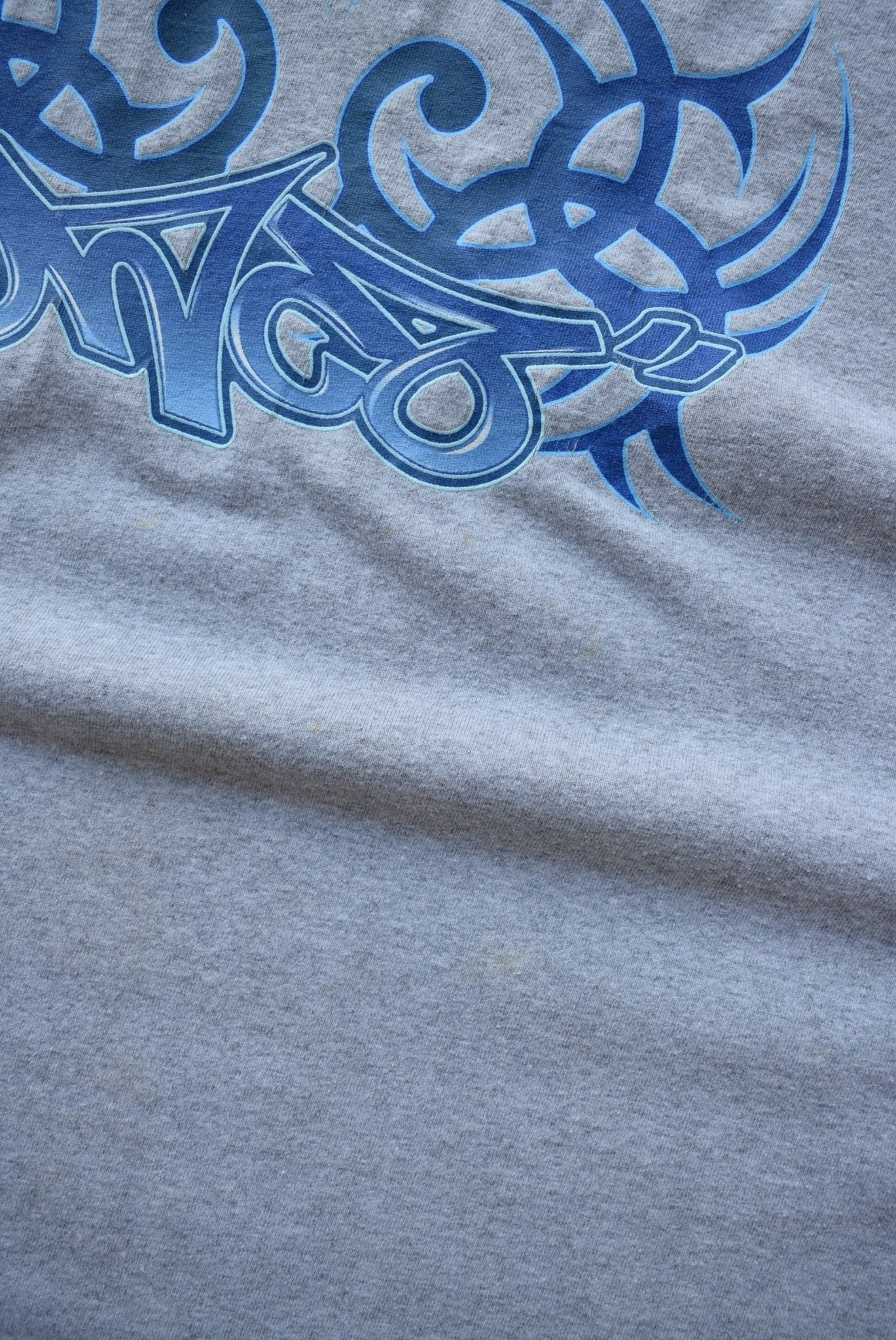 JNCO Jeans Grey Spellout Long Sleeve Tee — 2000s (XL) - Retrospective Store