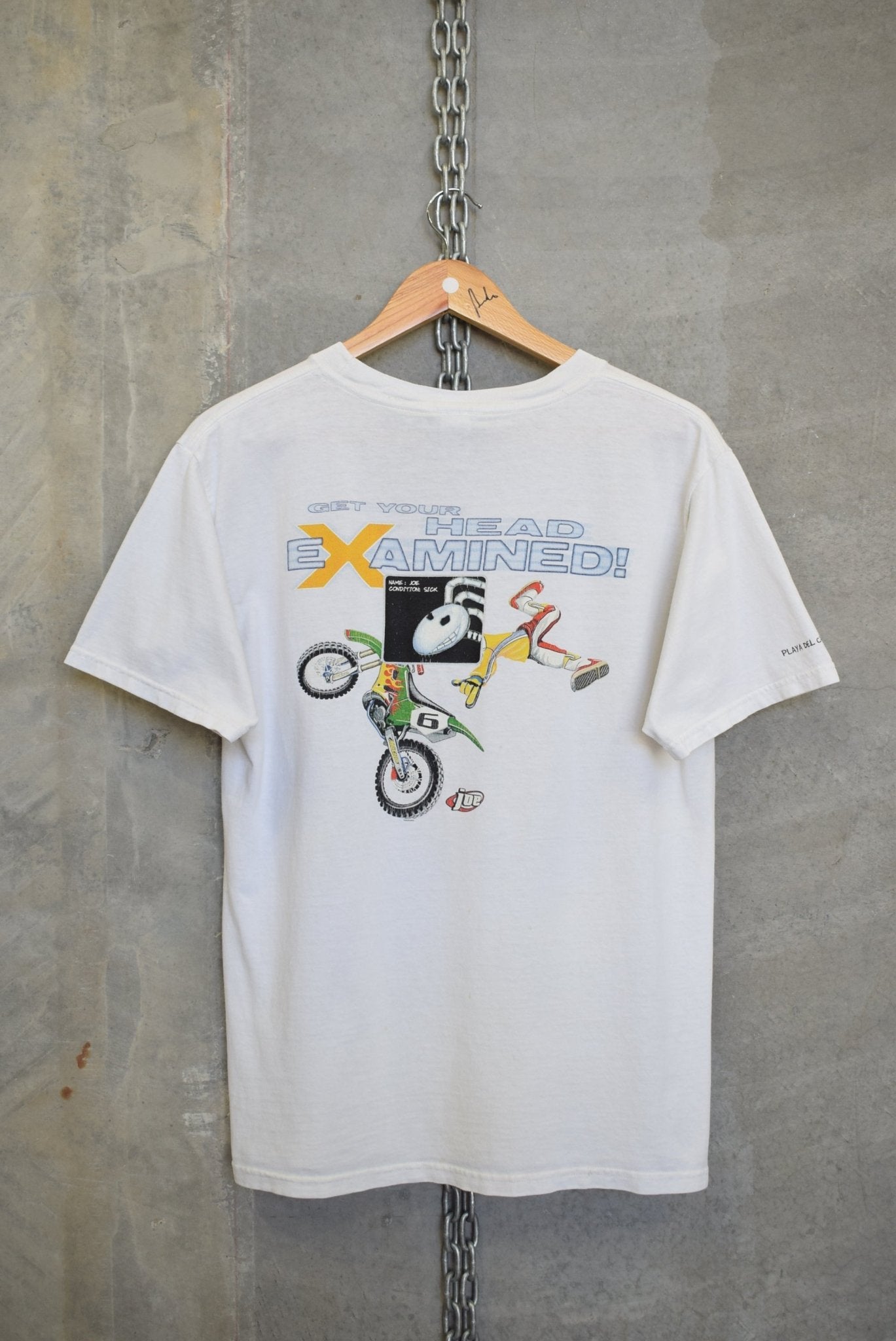 Joe Motorcycle 'Get Your Head Examined' Tee — 2000s (S/M) - Retrospective Store