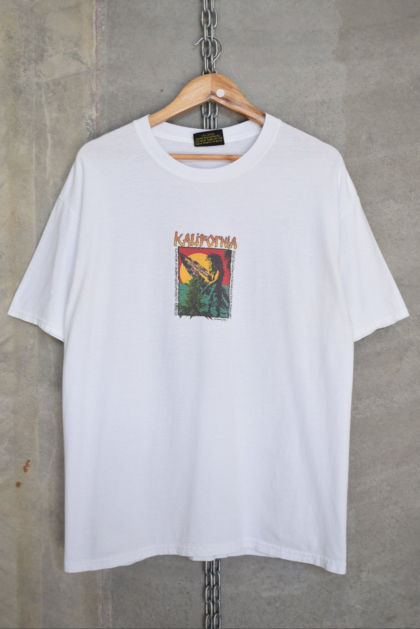 Kalifornia Surfing Jamaican Style Tee — 1991 (L) - Retrospective Store