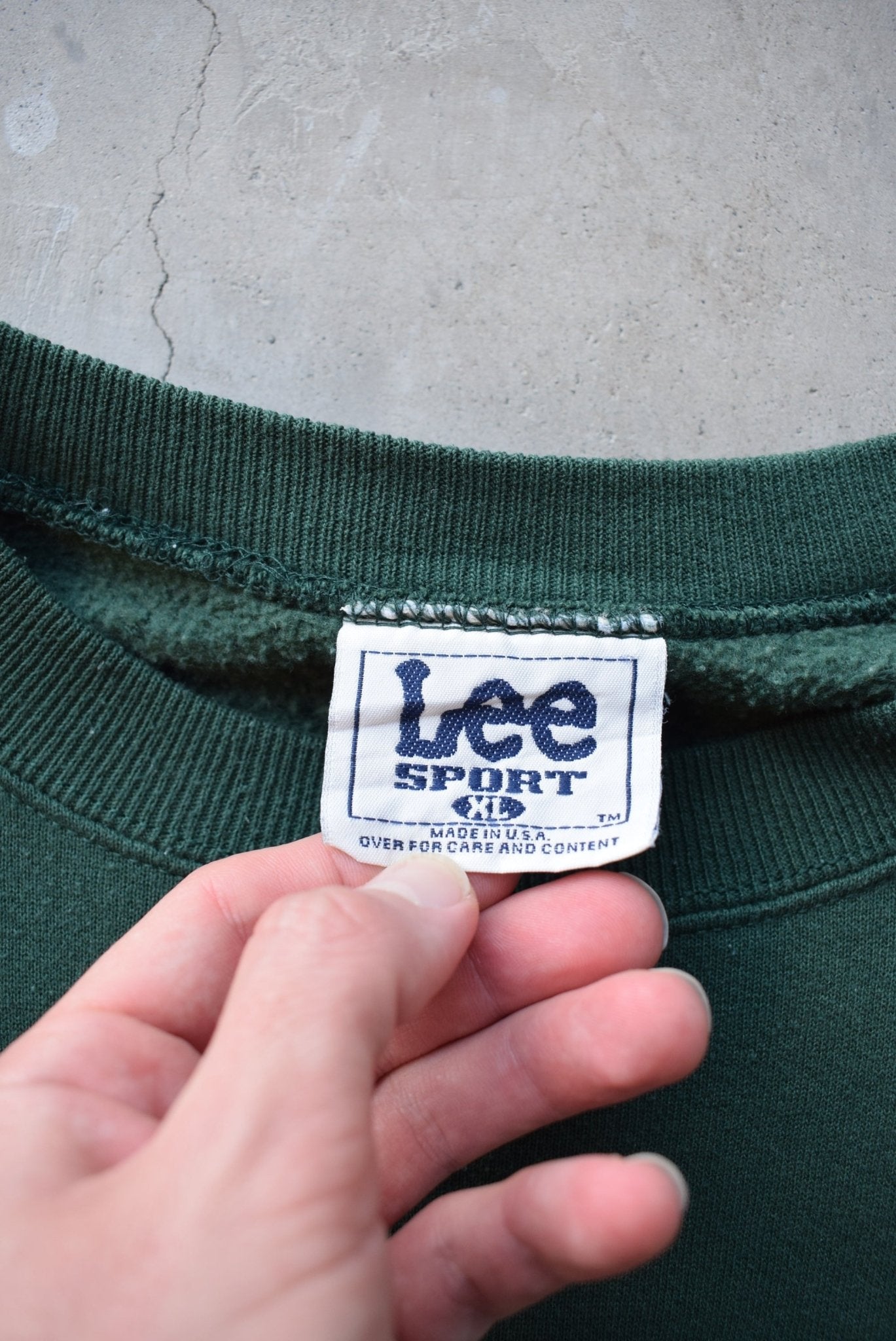 LEE Sport x MLB Oakland Athletics Green Embroidered Crewneck — 1990s (XL) - Retrospective Store
