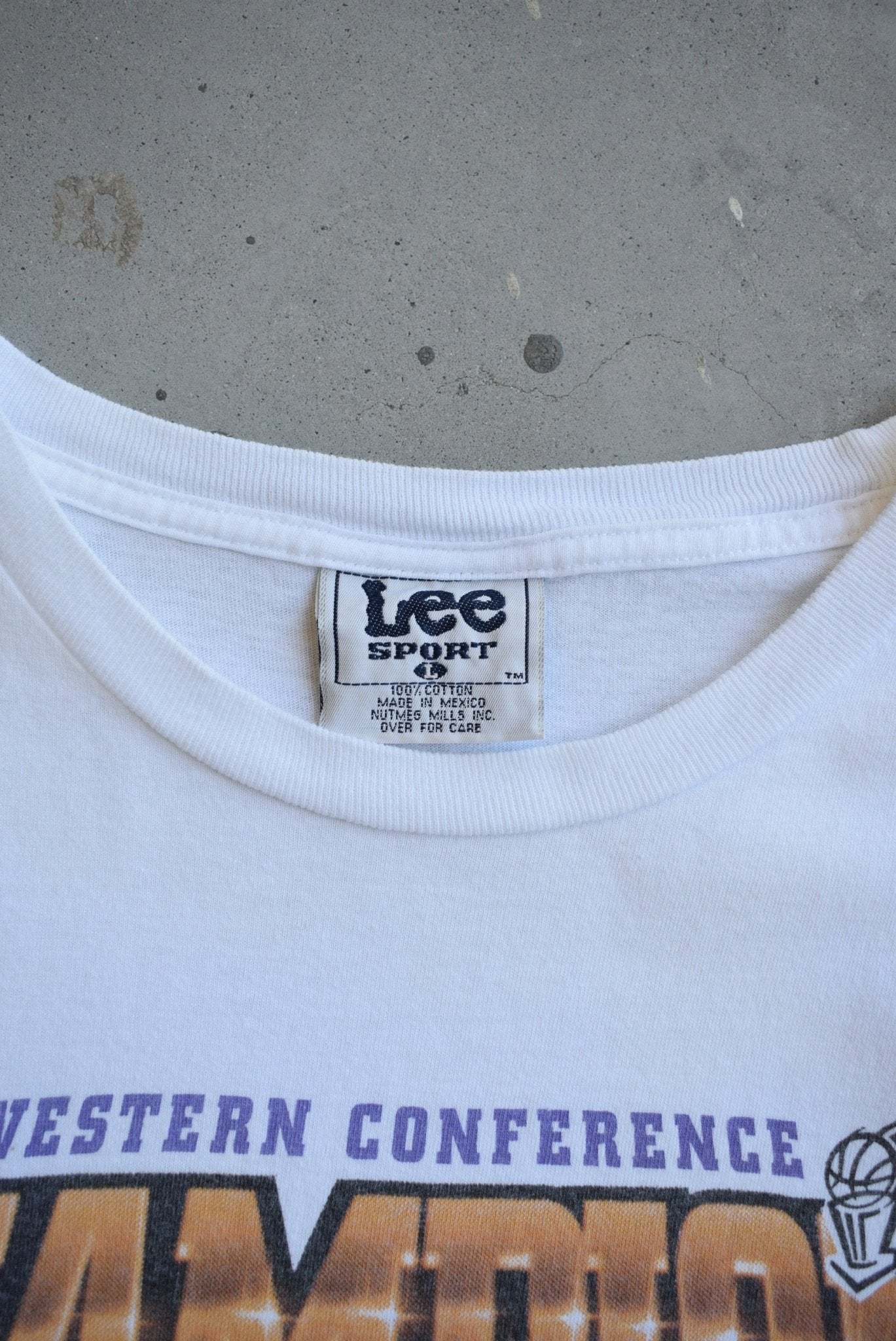 LEE Sport x NBA Utah Jazz Champions White Tee — 1997 (L) - Retrospective Store