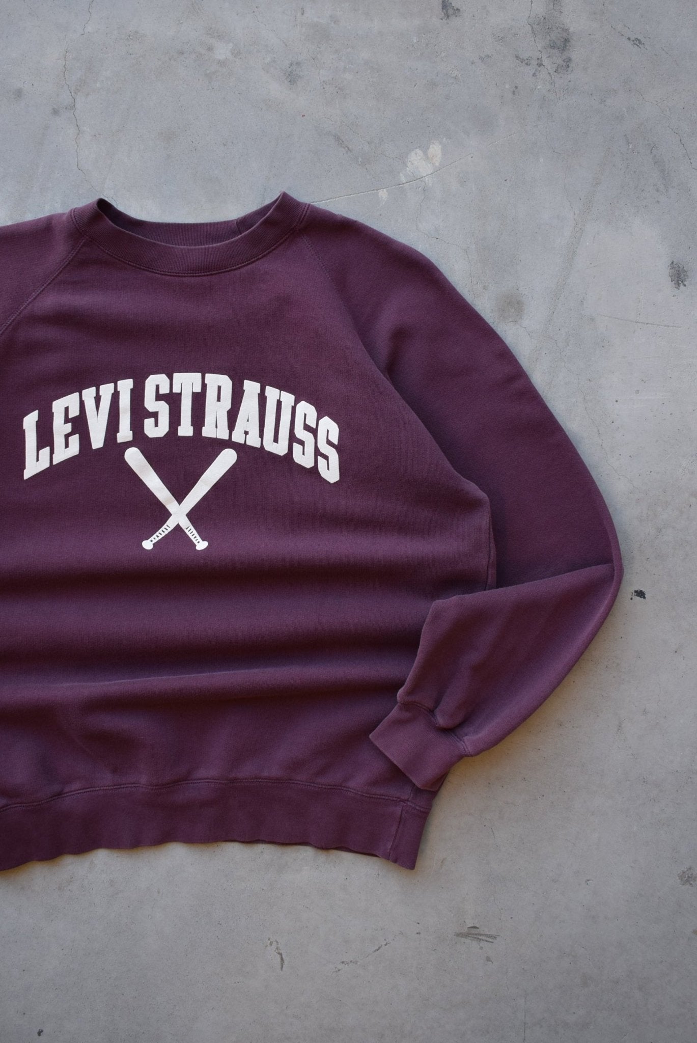 Levi Strauss Baseball Spellout Crewneck — 1990s (S) - Retrospective Store
