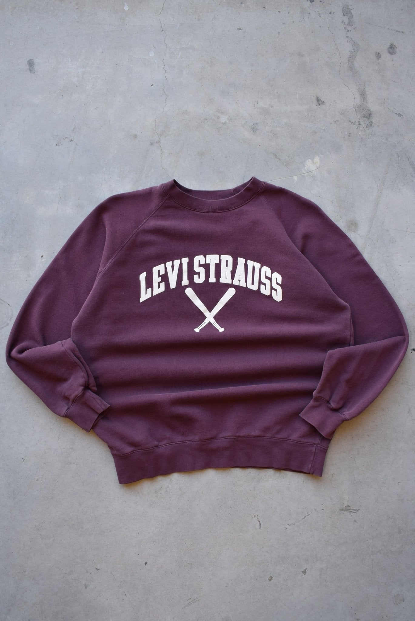 Levi Strauss Baseball Spellout Crewneck — 1990s (S) - Retrospective Store