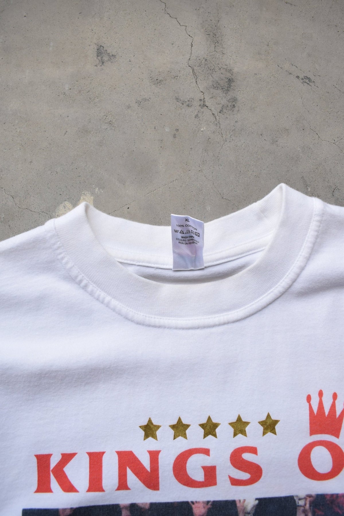 Liverpool FC 'Kings of Europe' White Graphic Tee — 2005 (XL) - Retrospective Store