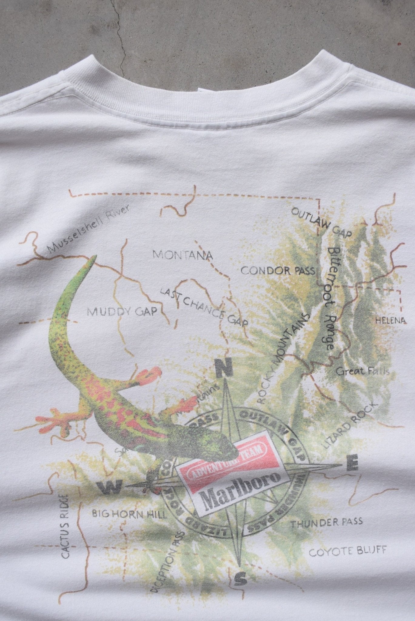Marlboro Adventure Team White Graphic Tee — 1990s (L) - Retrospective Store
