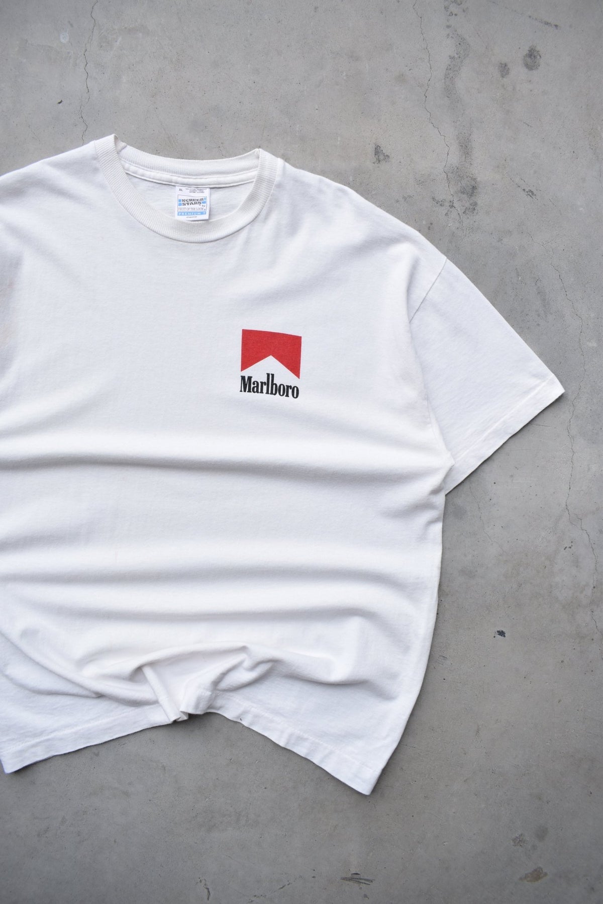 Marlboro White Graphic Tee — 1990s (XL) - Retrospective Store