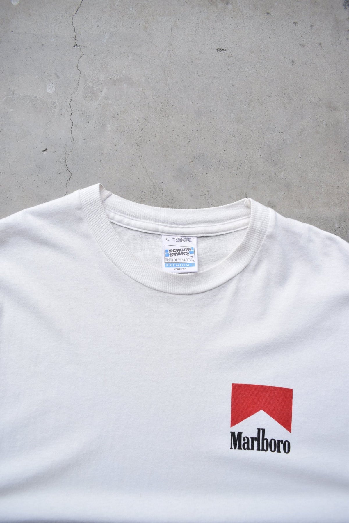 Marlboro White Graphic Tee — 1990s (XL) - Retrospective Store