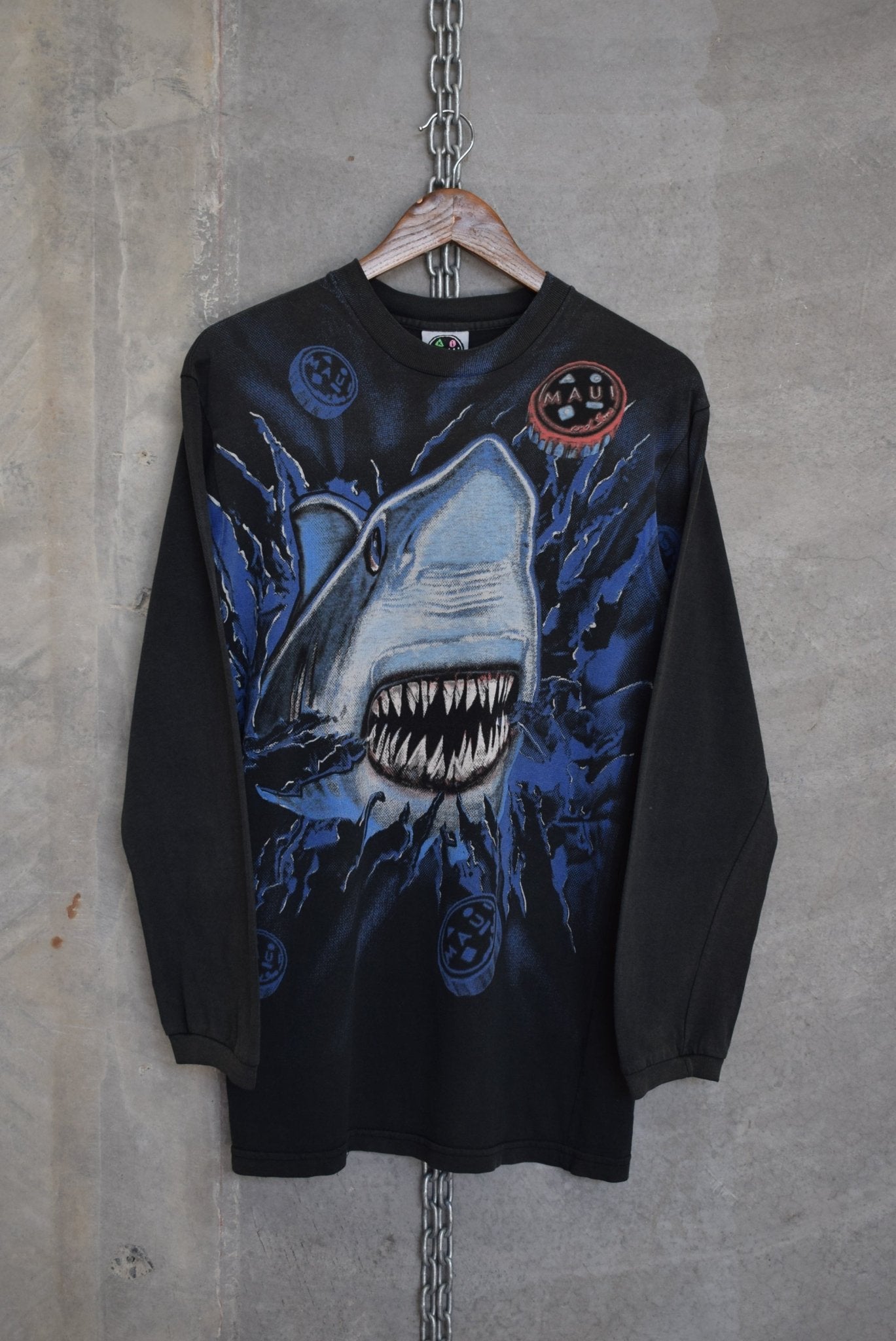 Maui & Sons Surf Long Sleeve Tee — 1990s (S/M) - Retrospective Store
