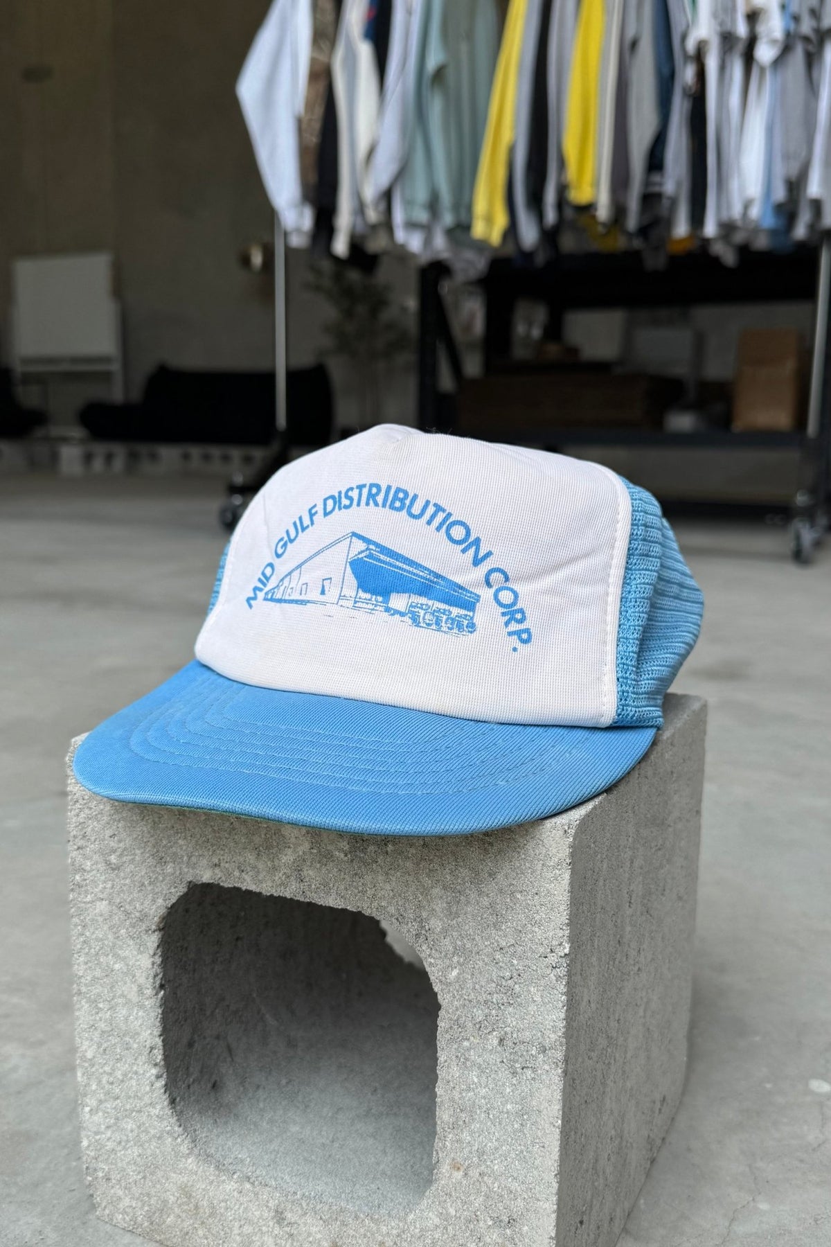 Mid Gulf Distribution Corp. Blue & White Hat — 1990s - Retrospective Store