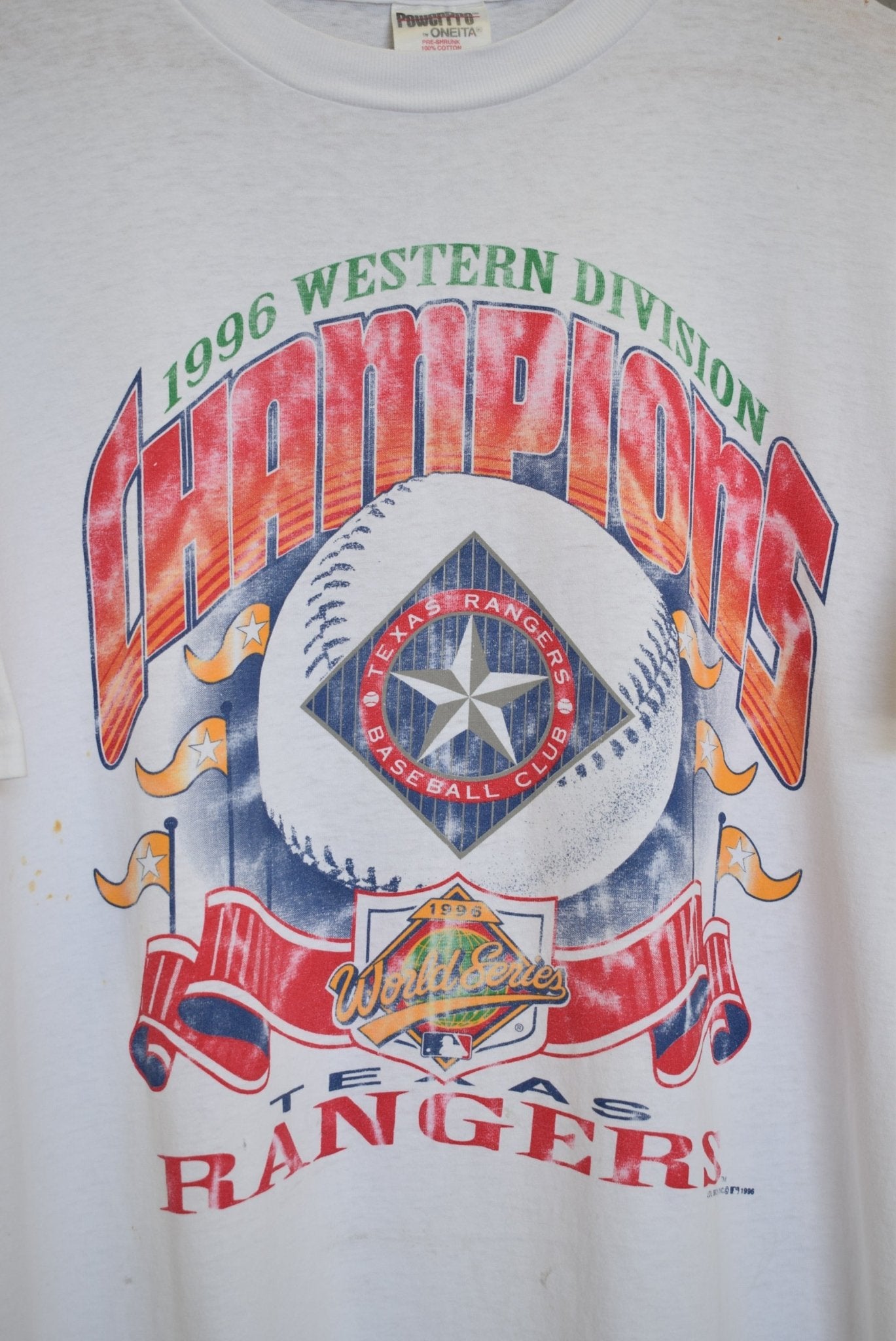 MLB Texas Rangers Champions Tee — 1996 (L/XL) - Retrospective Store