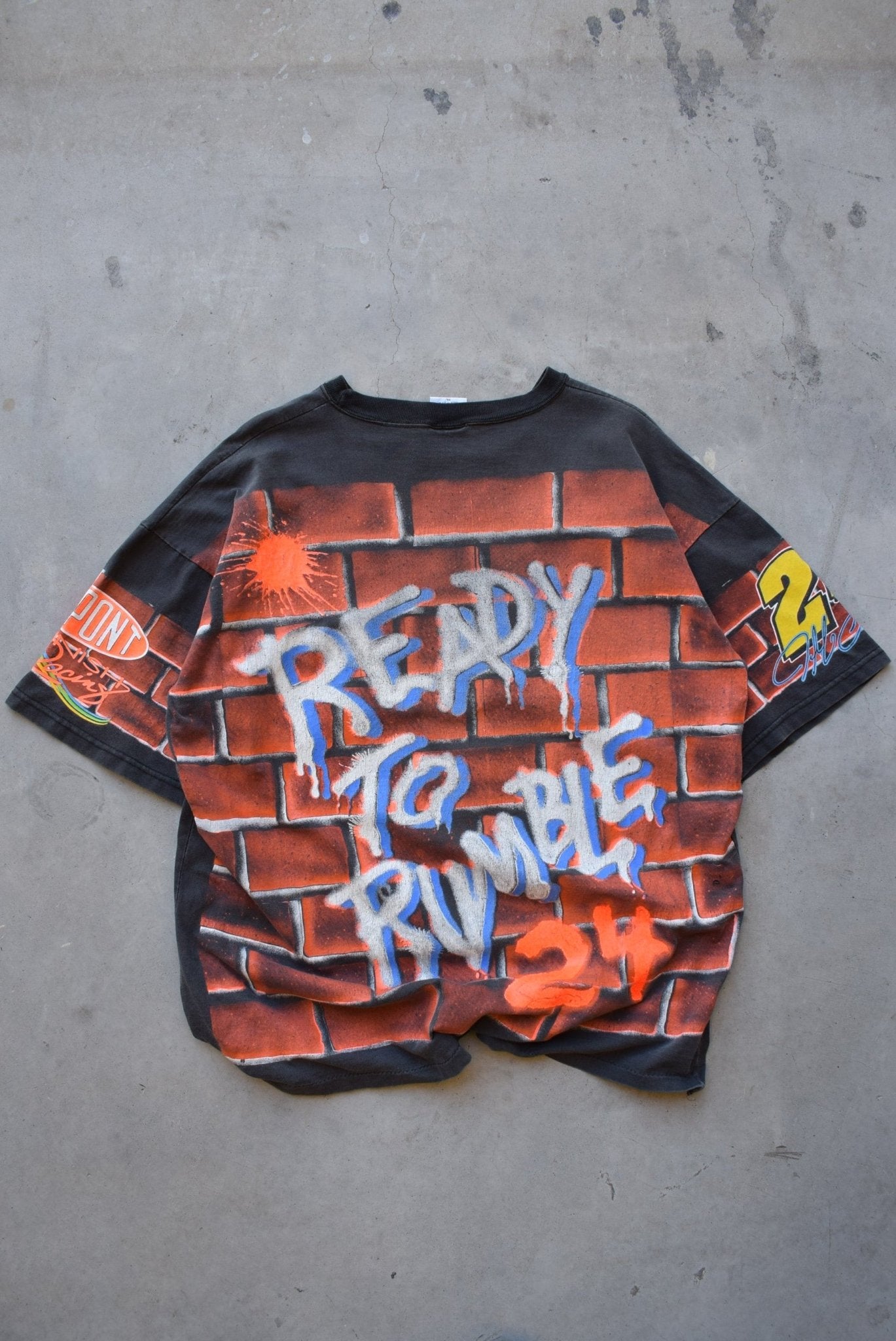NASCAR Jeff Gordon Black All-Over-Print Tee — 1994 (XL) - Retrospective Store