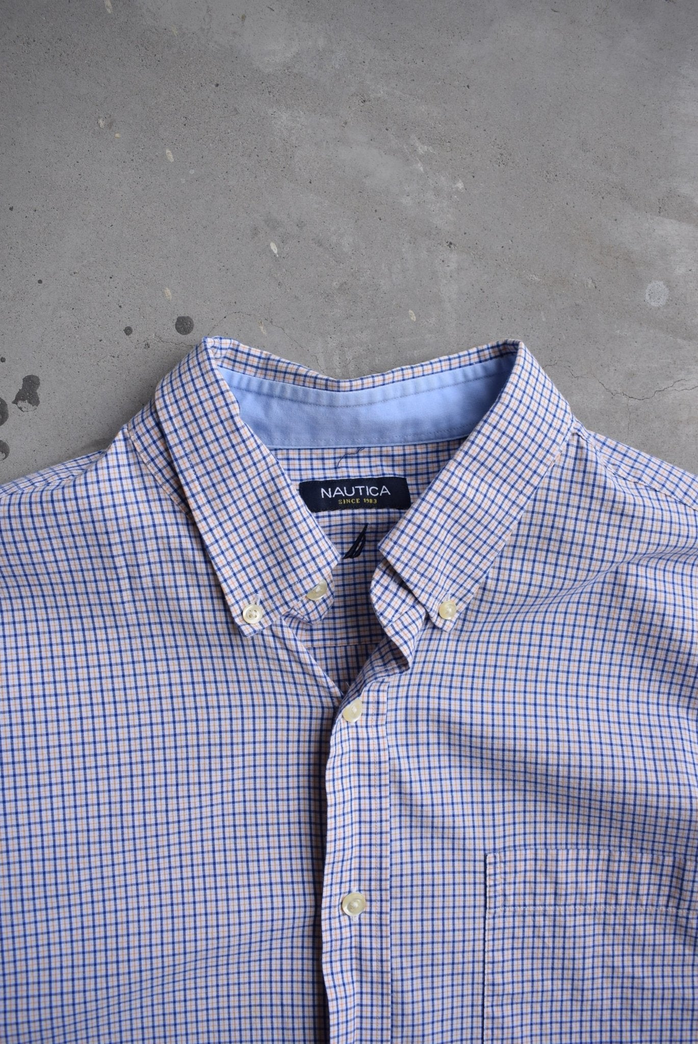 Nautica Cropped Long Sleeve Button Up — 2000s (L) - Retrospective Store
