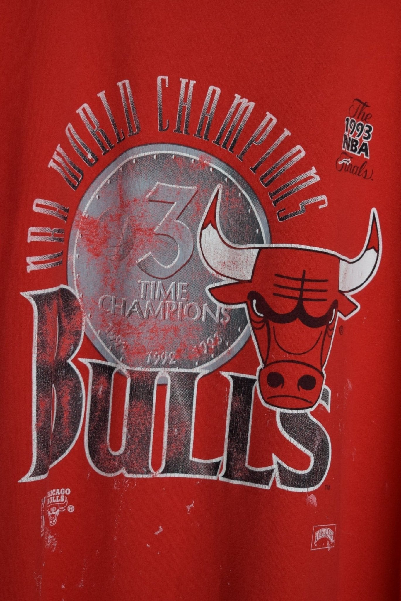 NBA Chicago Bulls 3x Champions Tee — 1993 (XL) - Retrospective Store