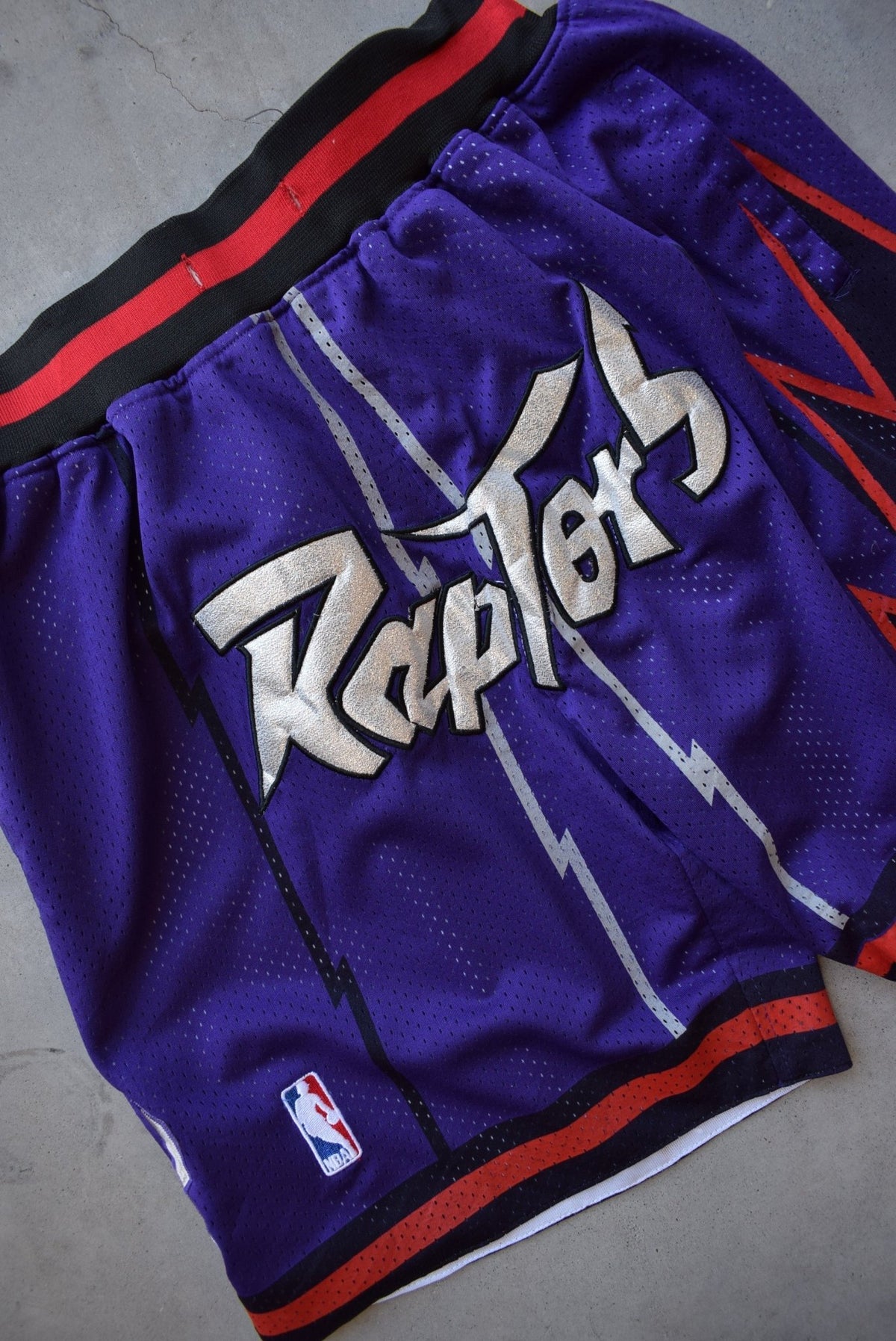 NBA Toronto Raptors Purple Basketball Shorts — 1999 (S) - Retrospective Store